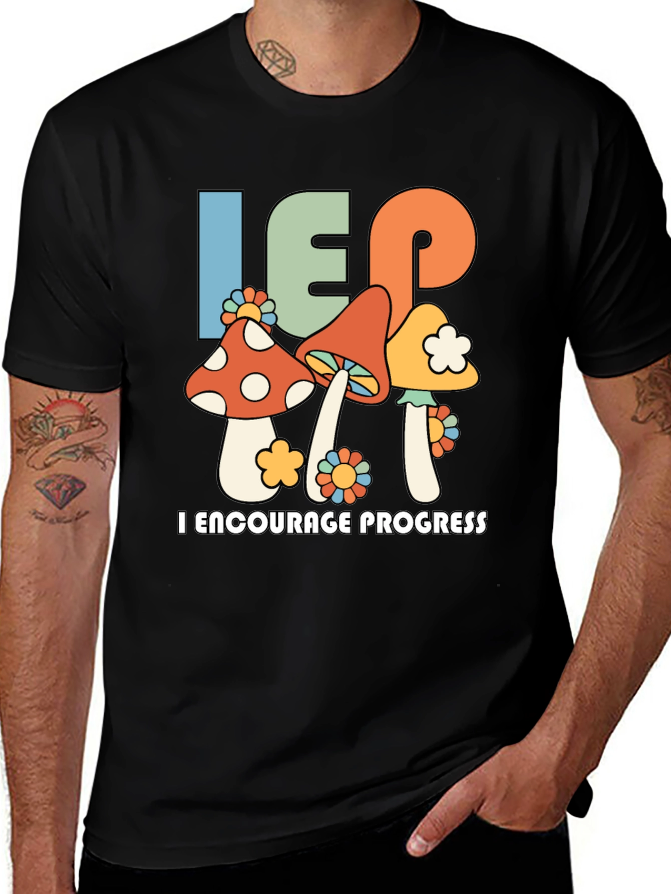 Retro IEP Teacher T-Shirt - I Encourage Progress