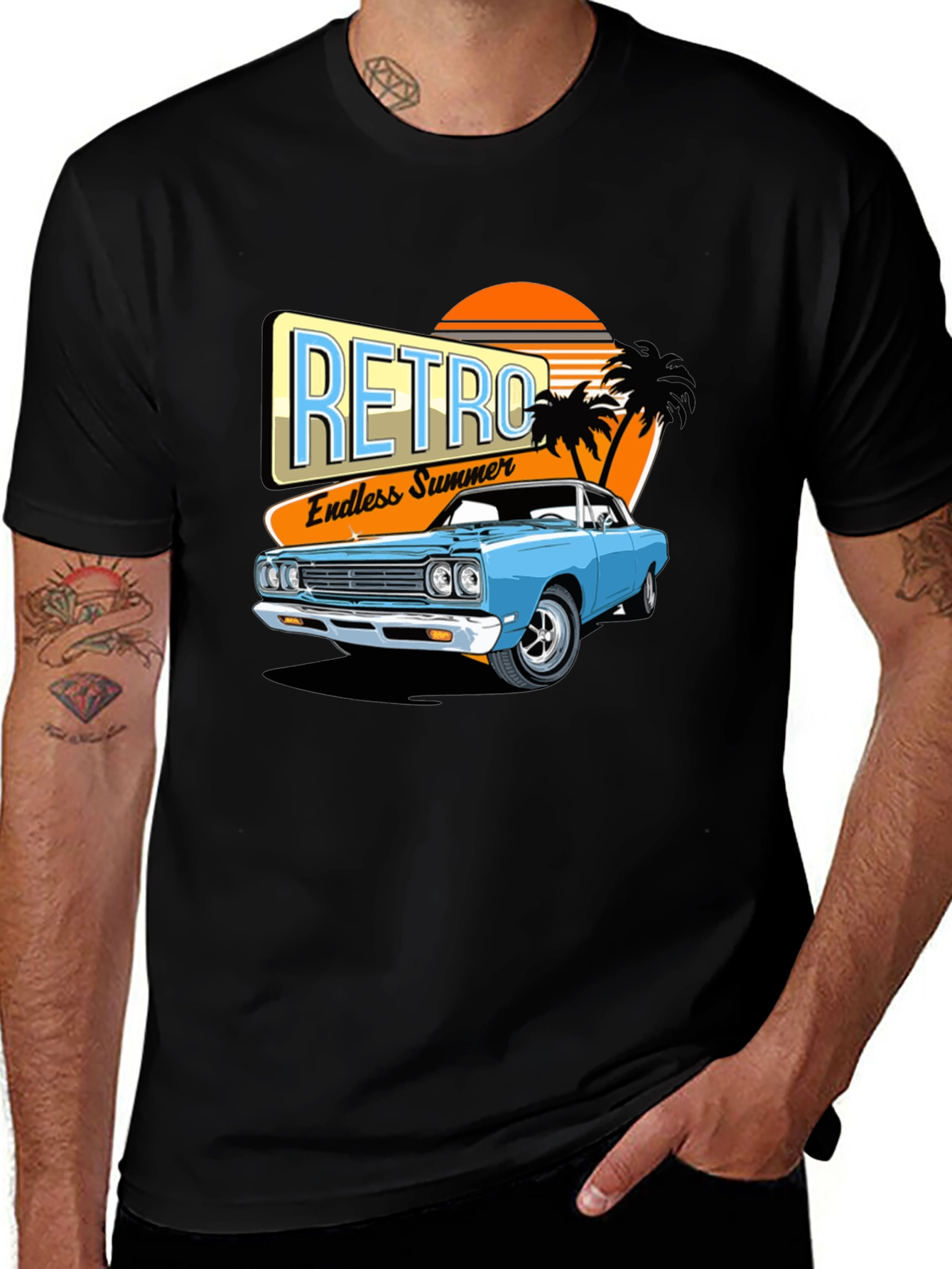Variant 17 of Retro Summer Car Graphic Tee
