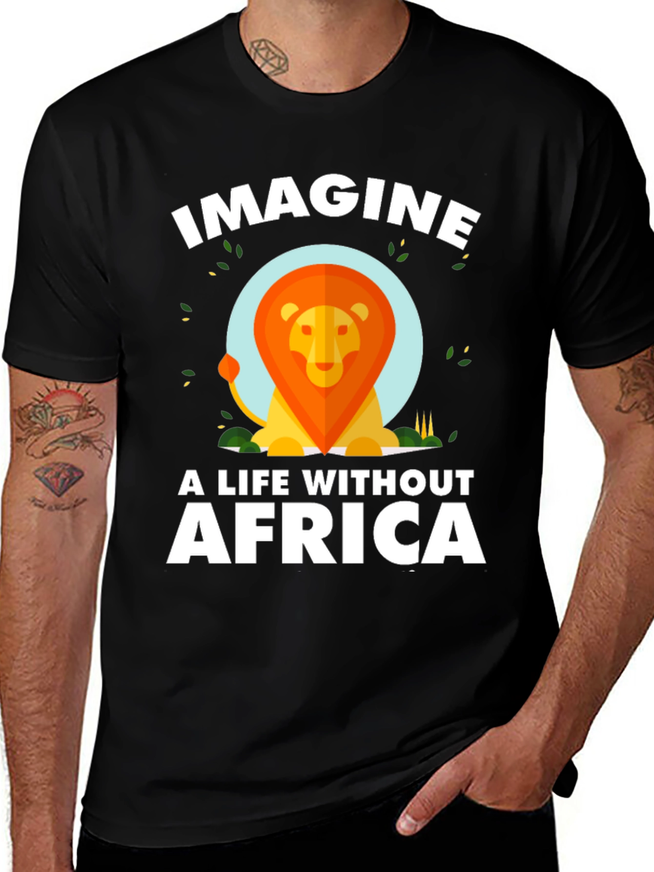 Variant 18 of Imagine Africa Lion Graphic T-Shirt