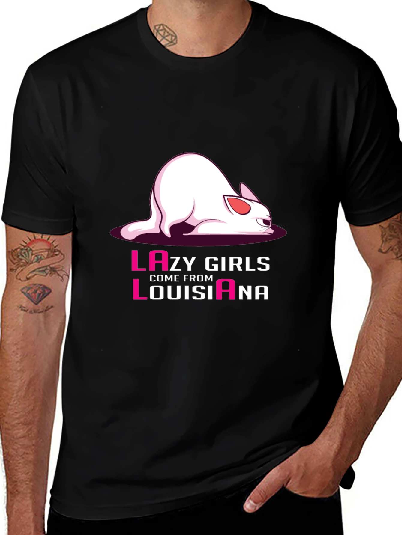 Variant 15 of Lazy Girls Louisiana T-Shirt - Funny Graphic Tee