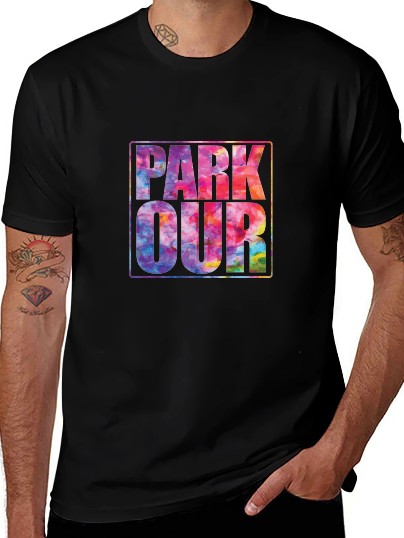 Variant 19 of Parkour Colorful Graphic Tee