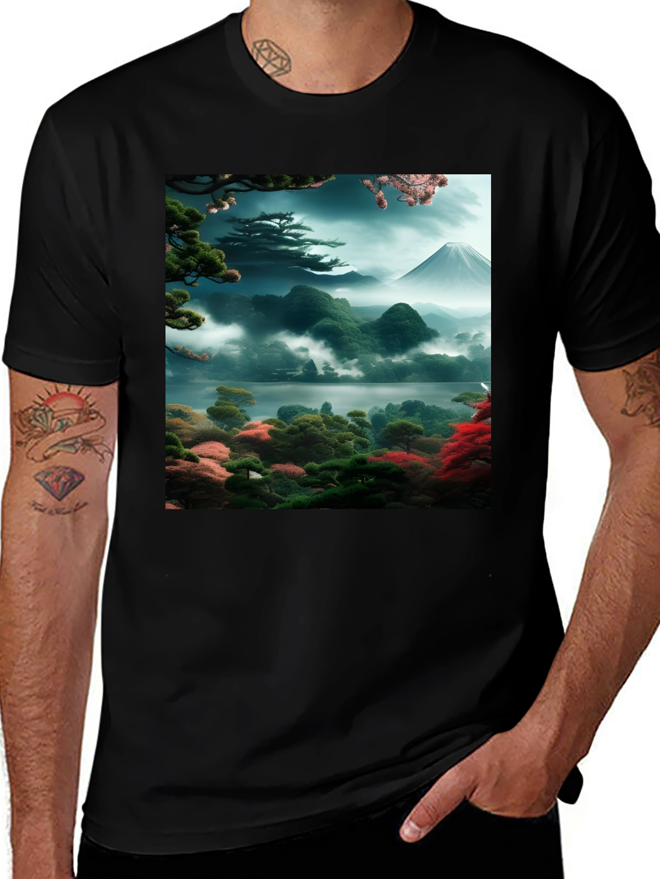 Variant 27 of Nature's Canvas Tee - Mountain View