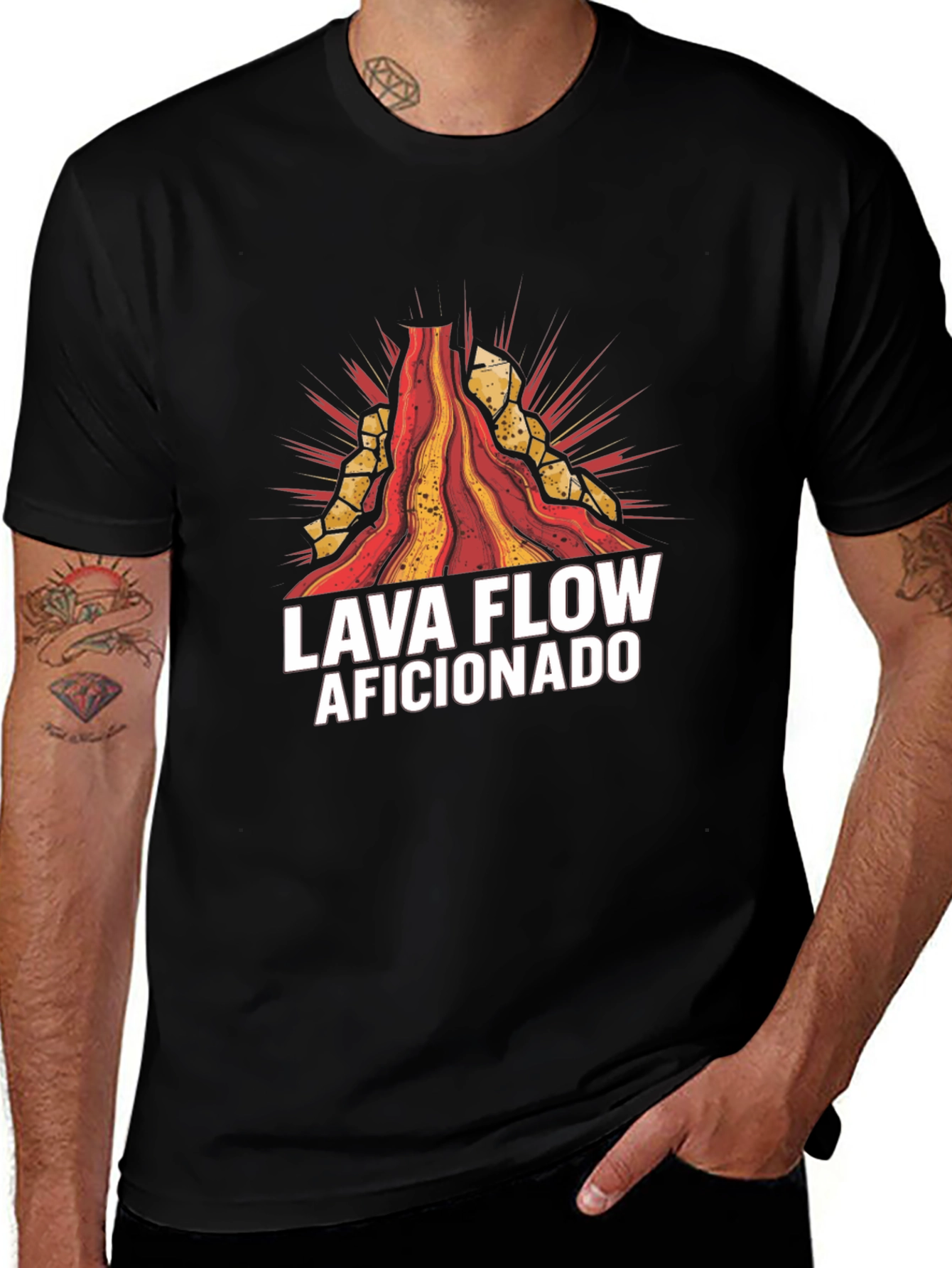 Variant 27 of Lava Flow Aficionado T-Shirt - Bold Graphic Tee