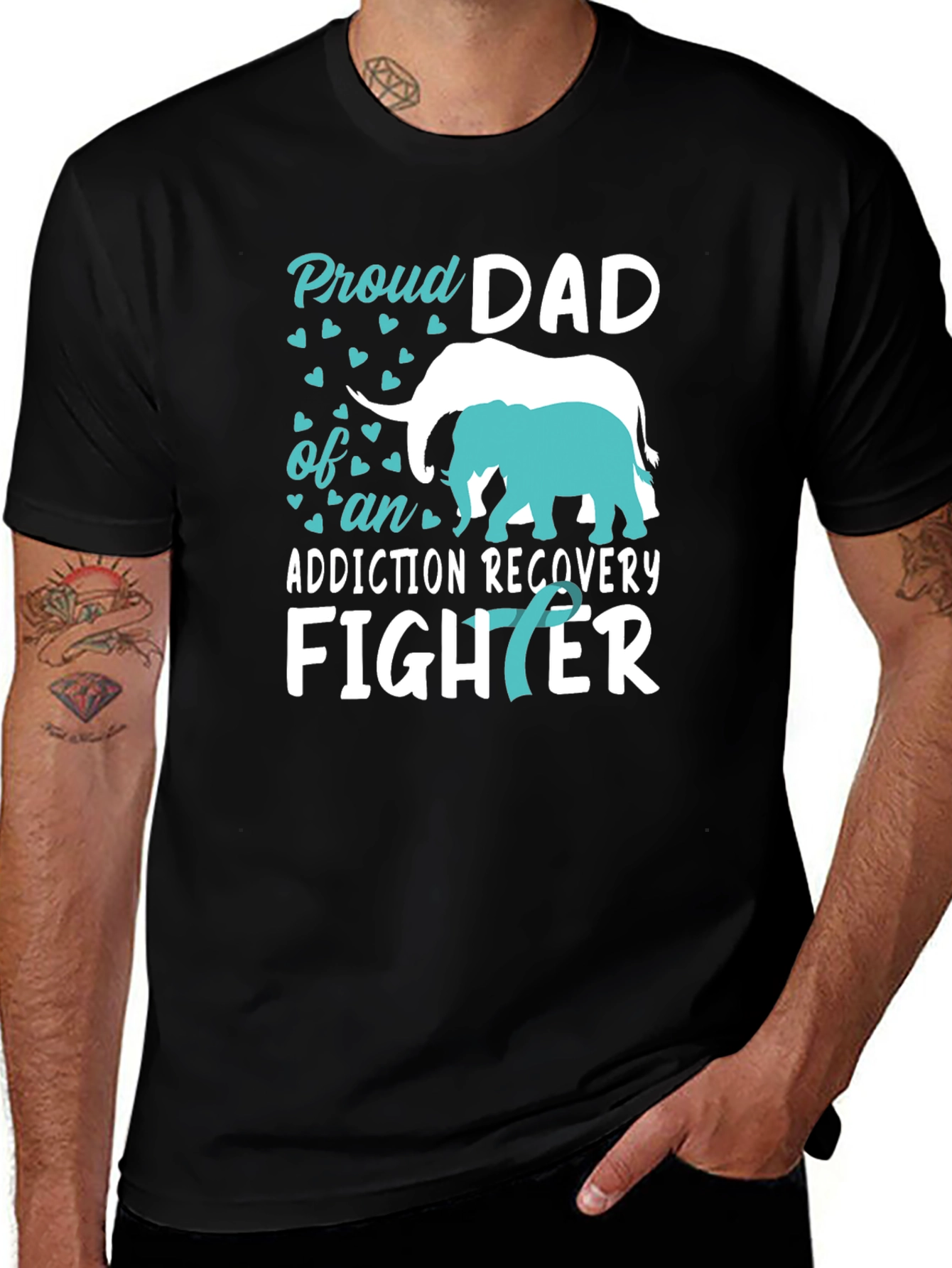 Variant 5 of Proud Dad of an Addiction Recovery Fighter T-Shirt