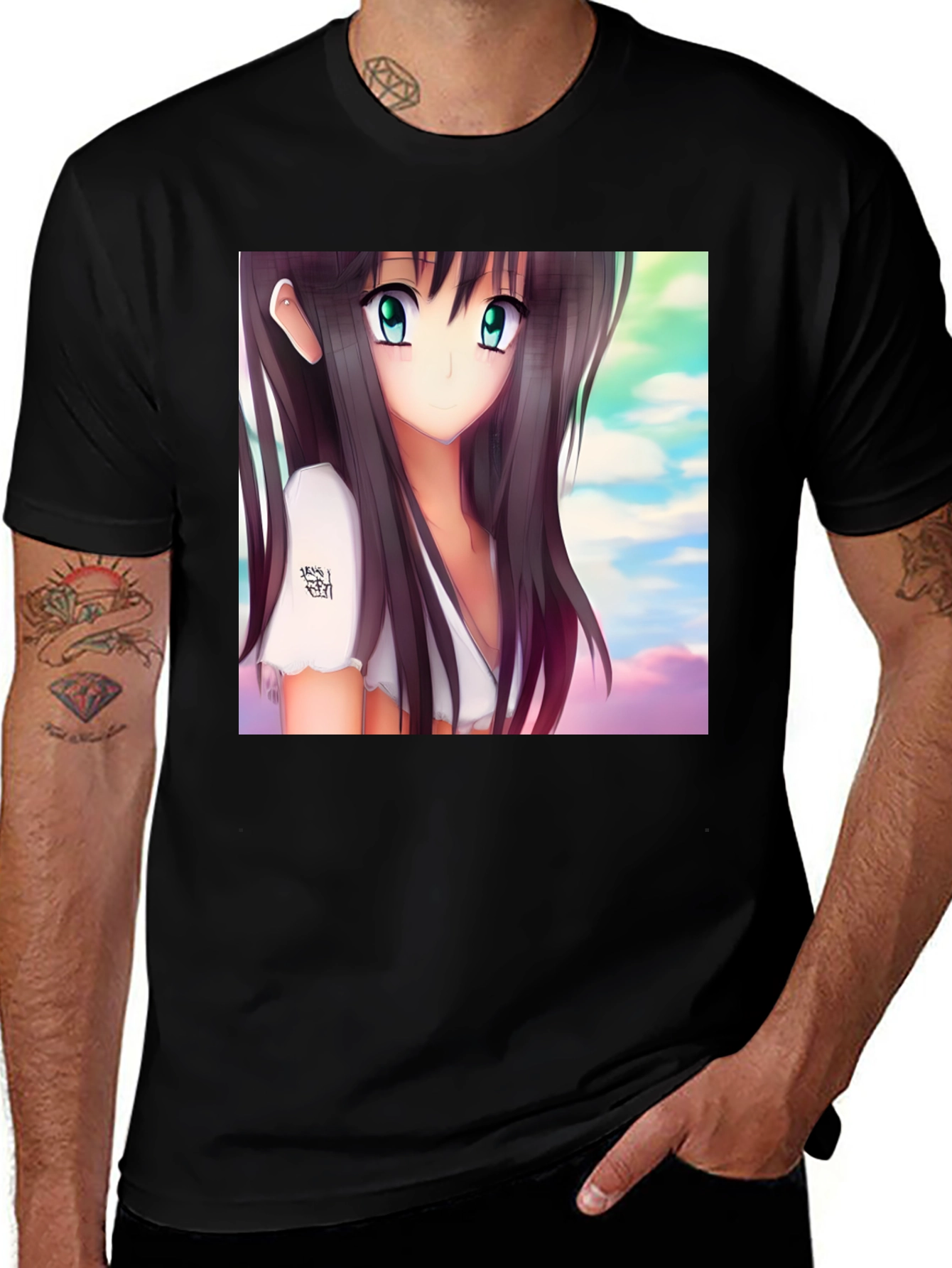 Variant 20 of Anime Girl Graphic Black Tee - Stylish & Unique