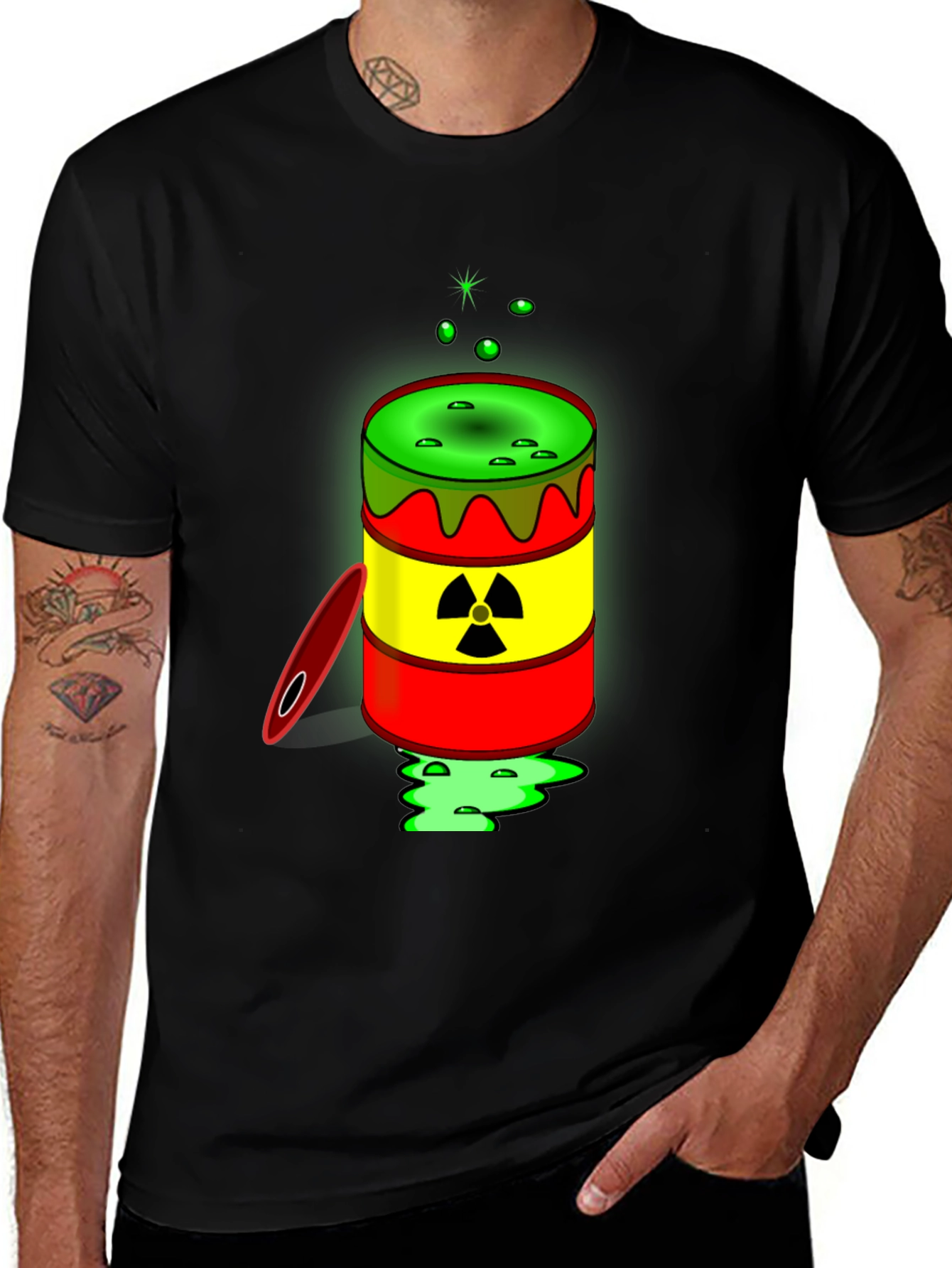 Variant 26 of Toxic Waste Barrel Graphic Tee