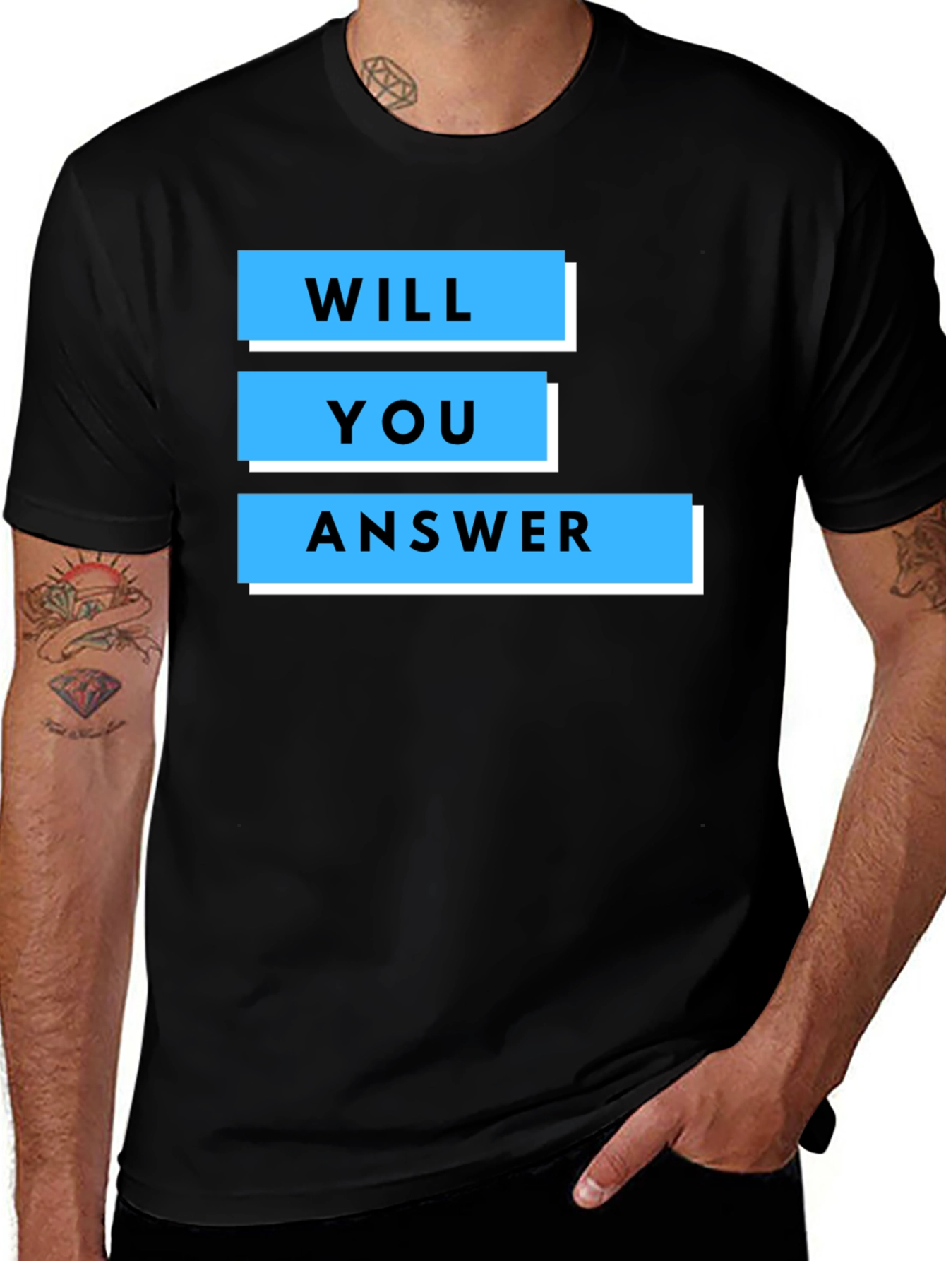 Variant 10 of Will You Answer Graphic T-Shirt