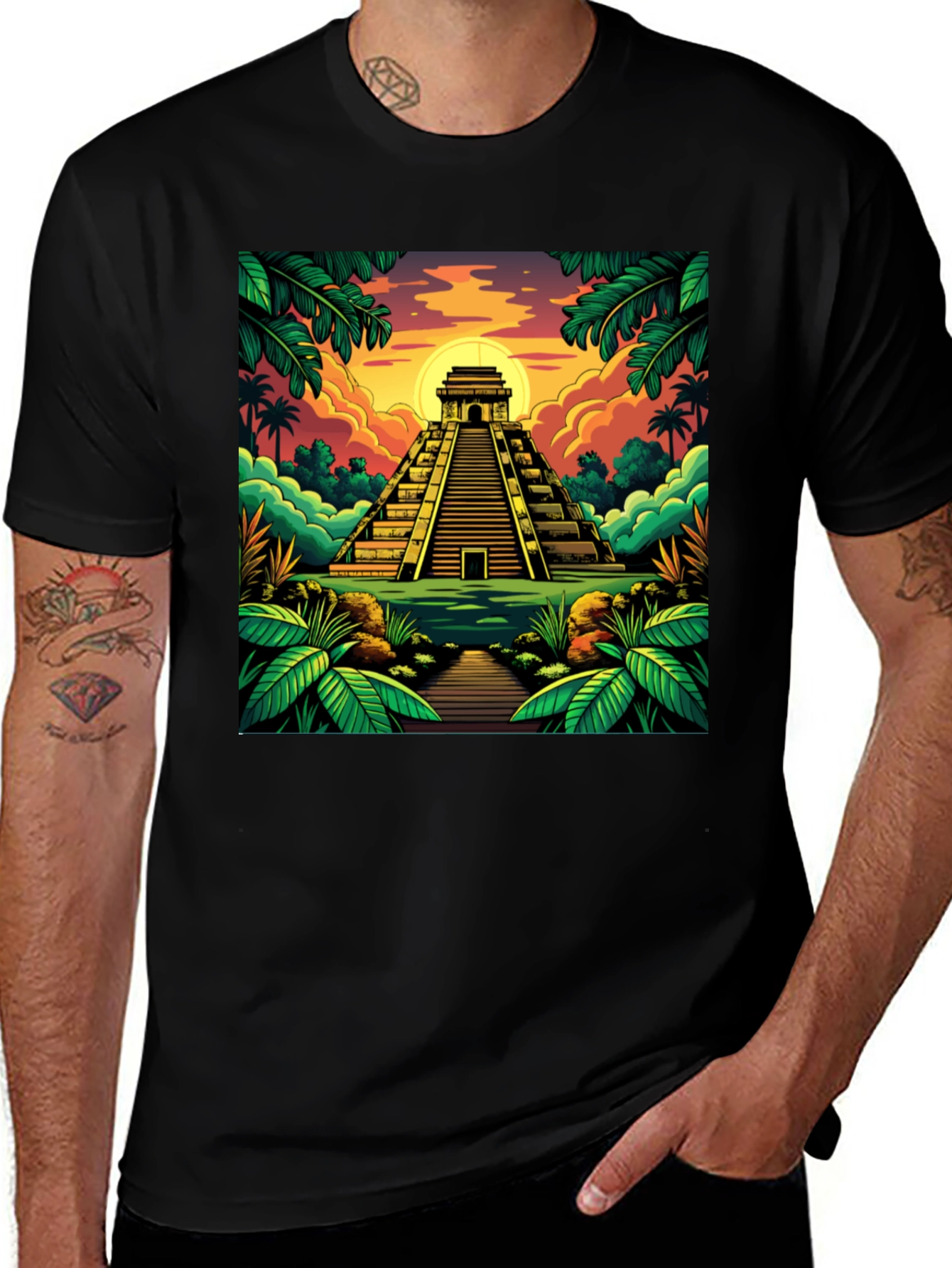 Mayan Pyramid T-Shirt: Tropical Adventure