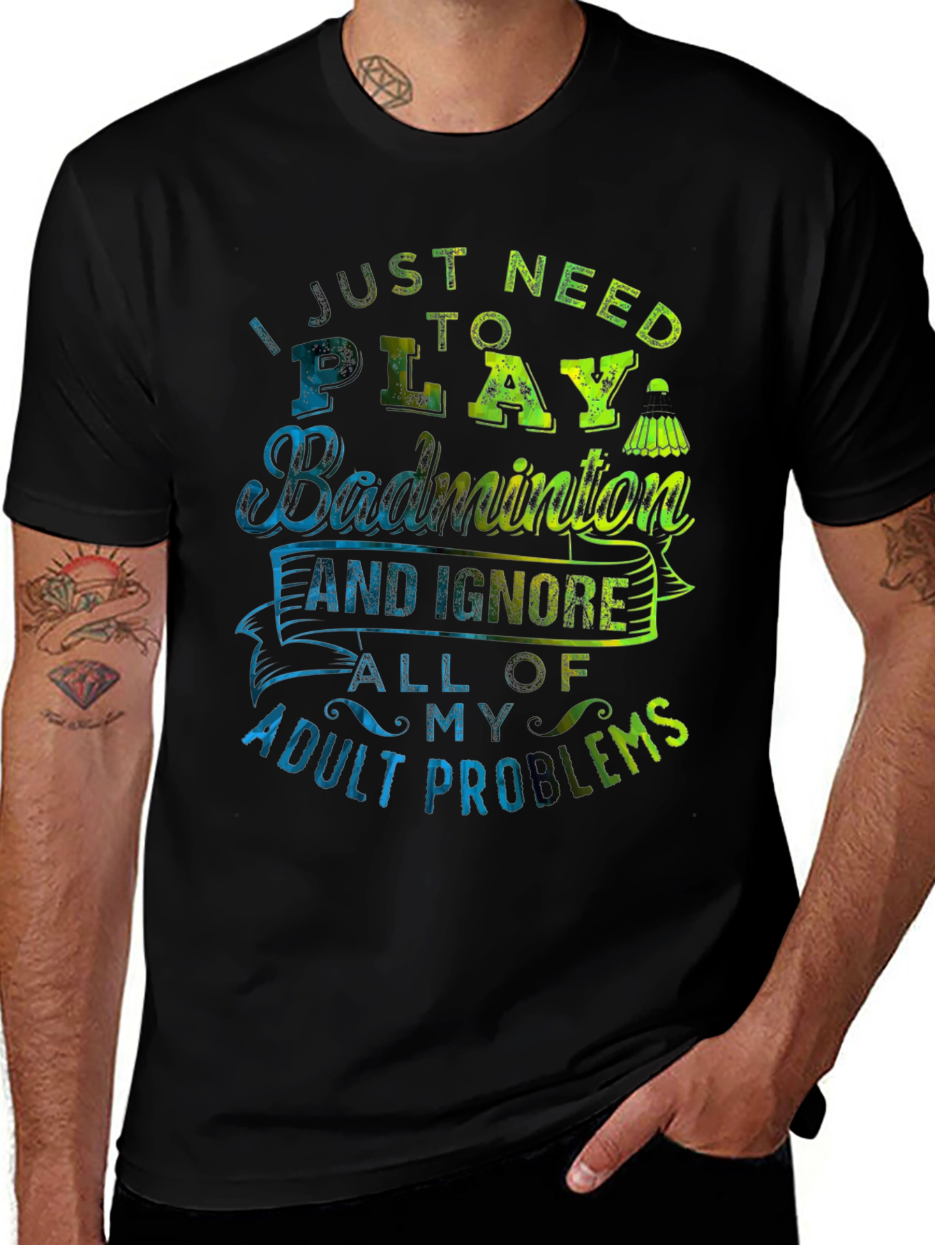 Variant 8 of Badminton Lover Tee - Adult Problems