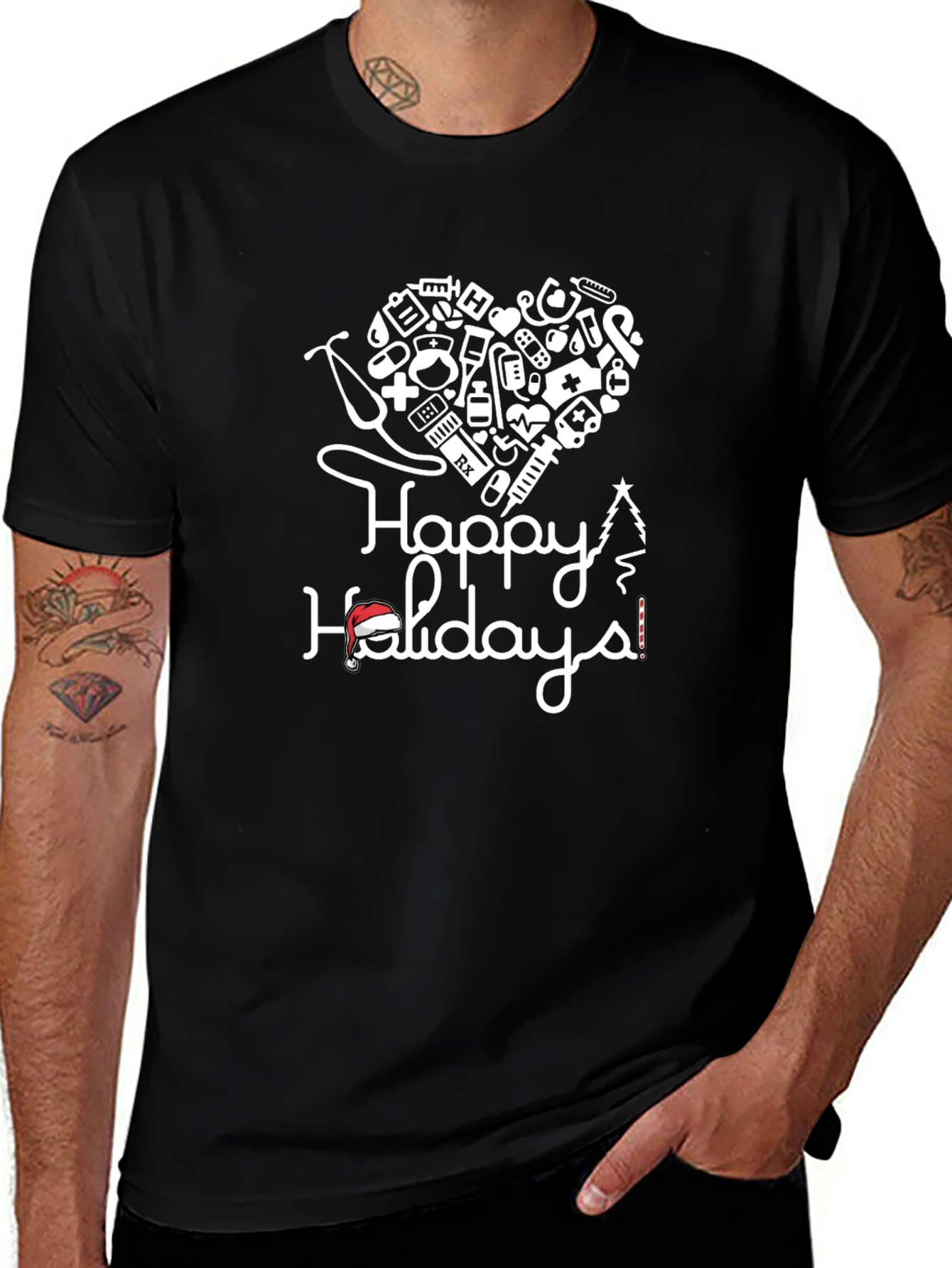 Variant 28 of Happy Holidays Nurse T-Shirt