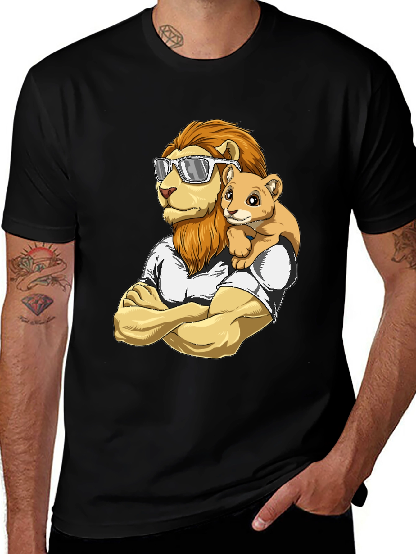 Variant 28 of Lion Dad & Cub Graphic T-Shirt