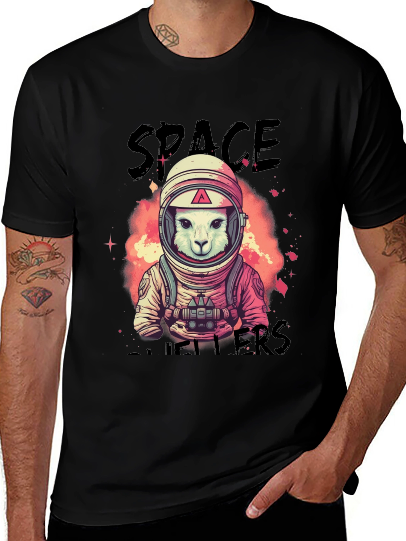 Space Shetters T-Shirt - Alpaca Astronaut