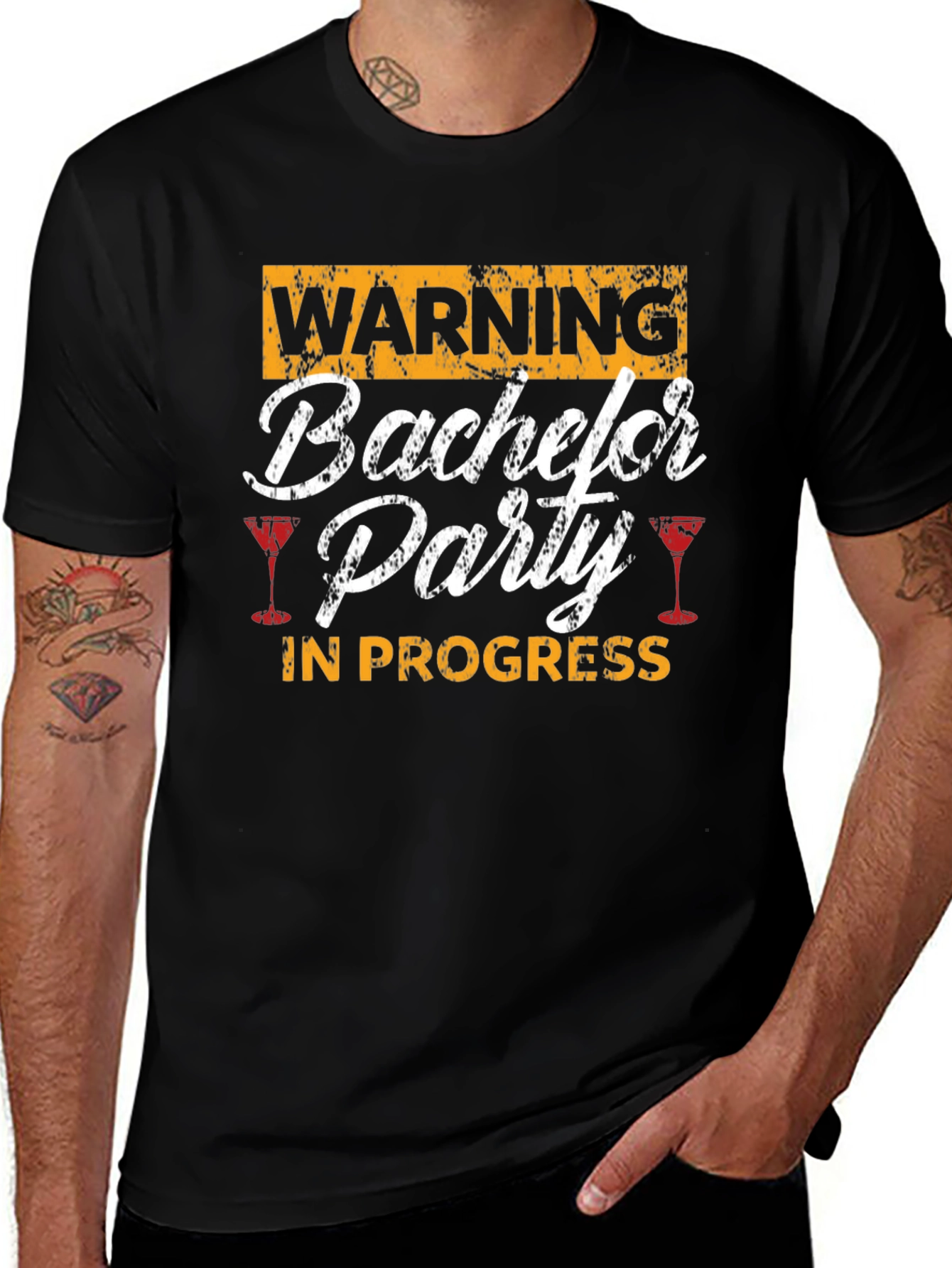 Variant 19 of Bachelor Party in Progress Tee