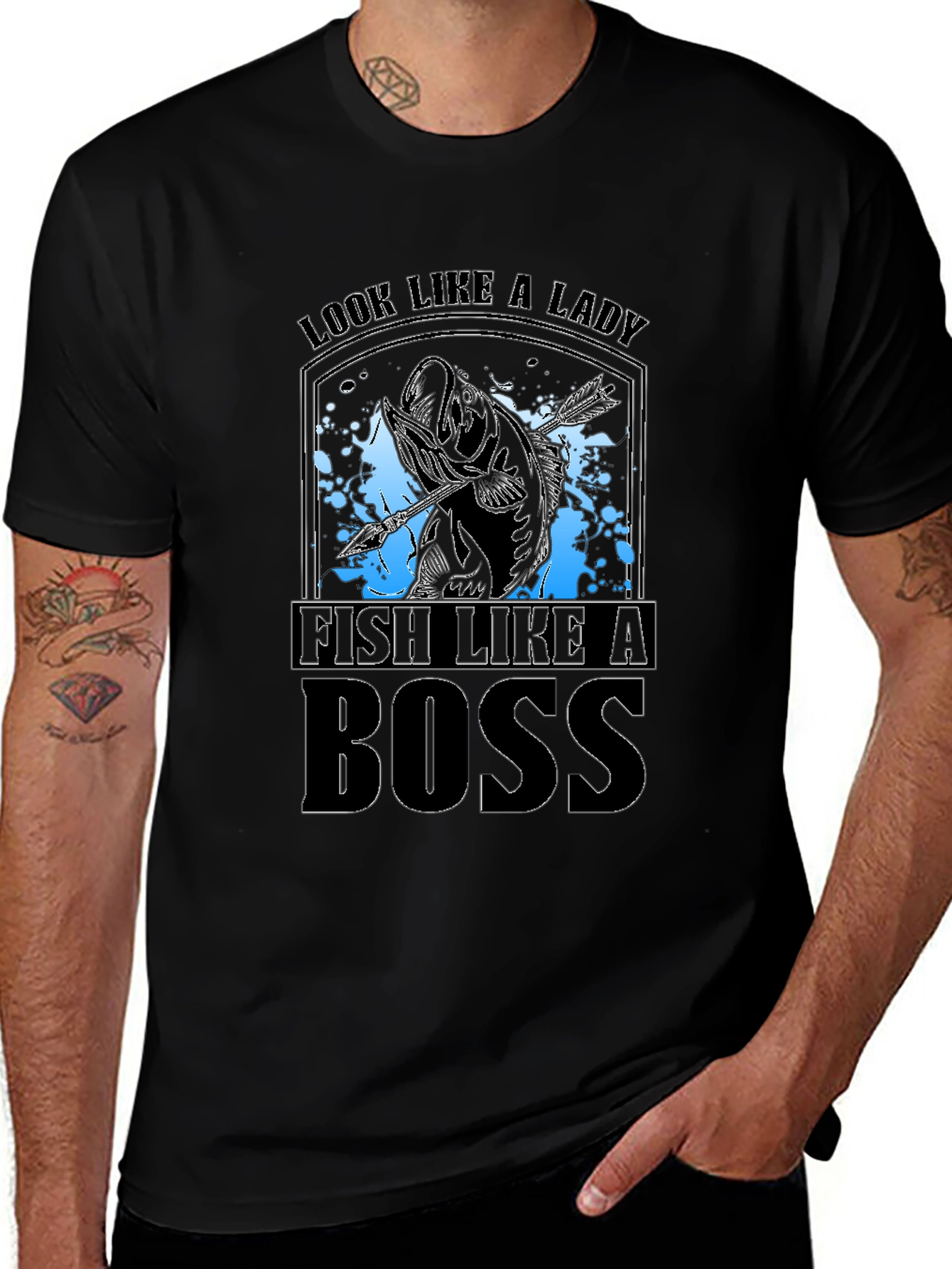 Variant 12 of Look Like a Lady, Fish Like a Boss T-Shirt