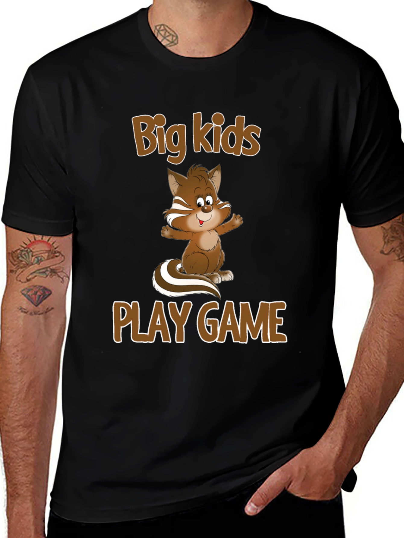 Big Kids Play Game Cartoon T-Shirt