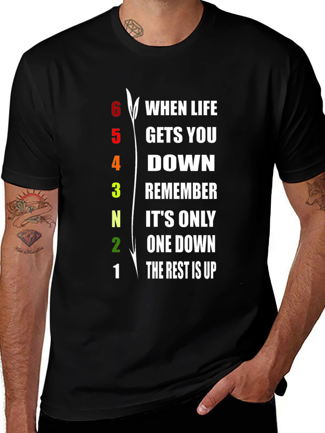 Variant 3 of Motorcycle Gear Shift T-Shirt - When Life Gets You Down