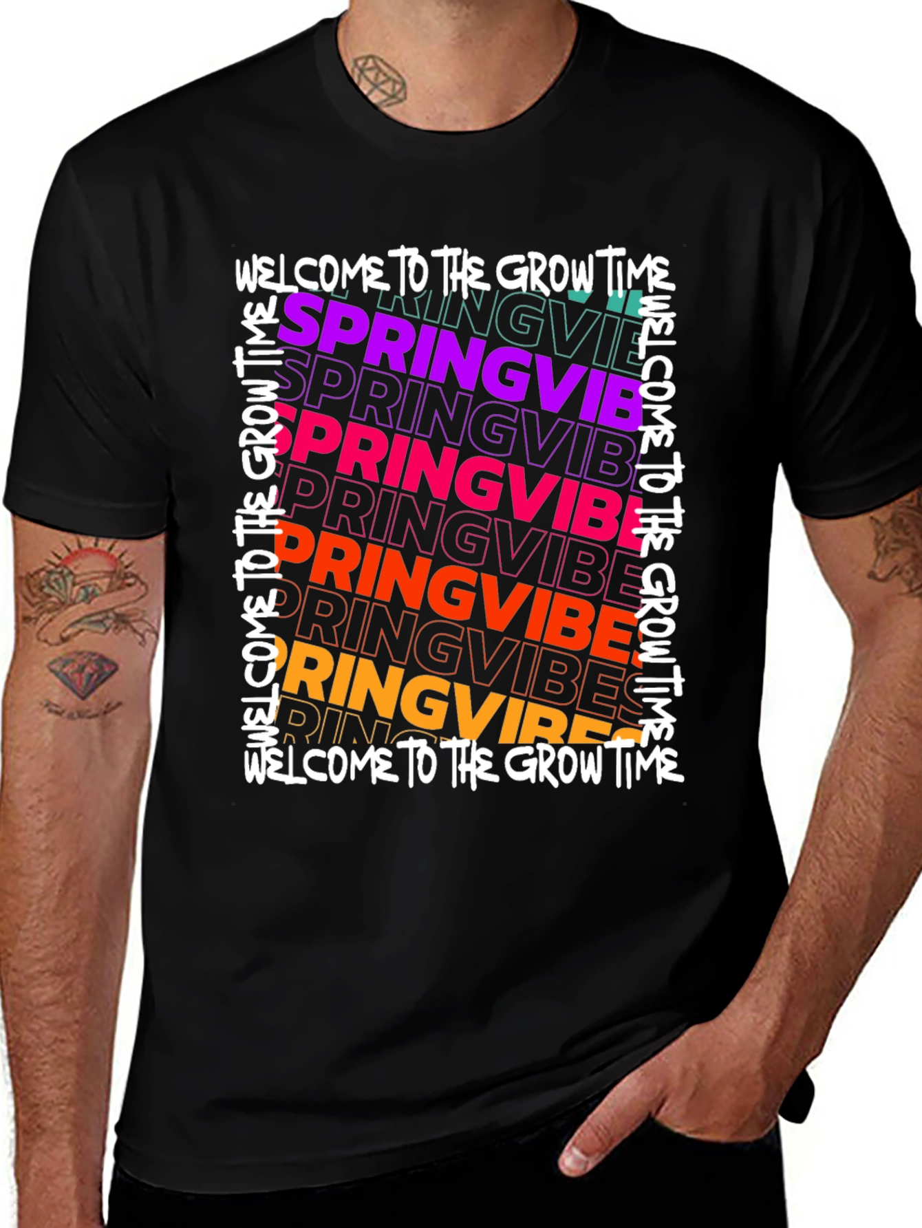 Variant 29 of Spring Vibes Graphic Tee - Welcome to the Grow Time