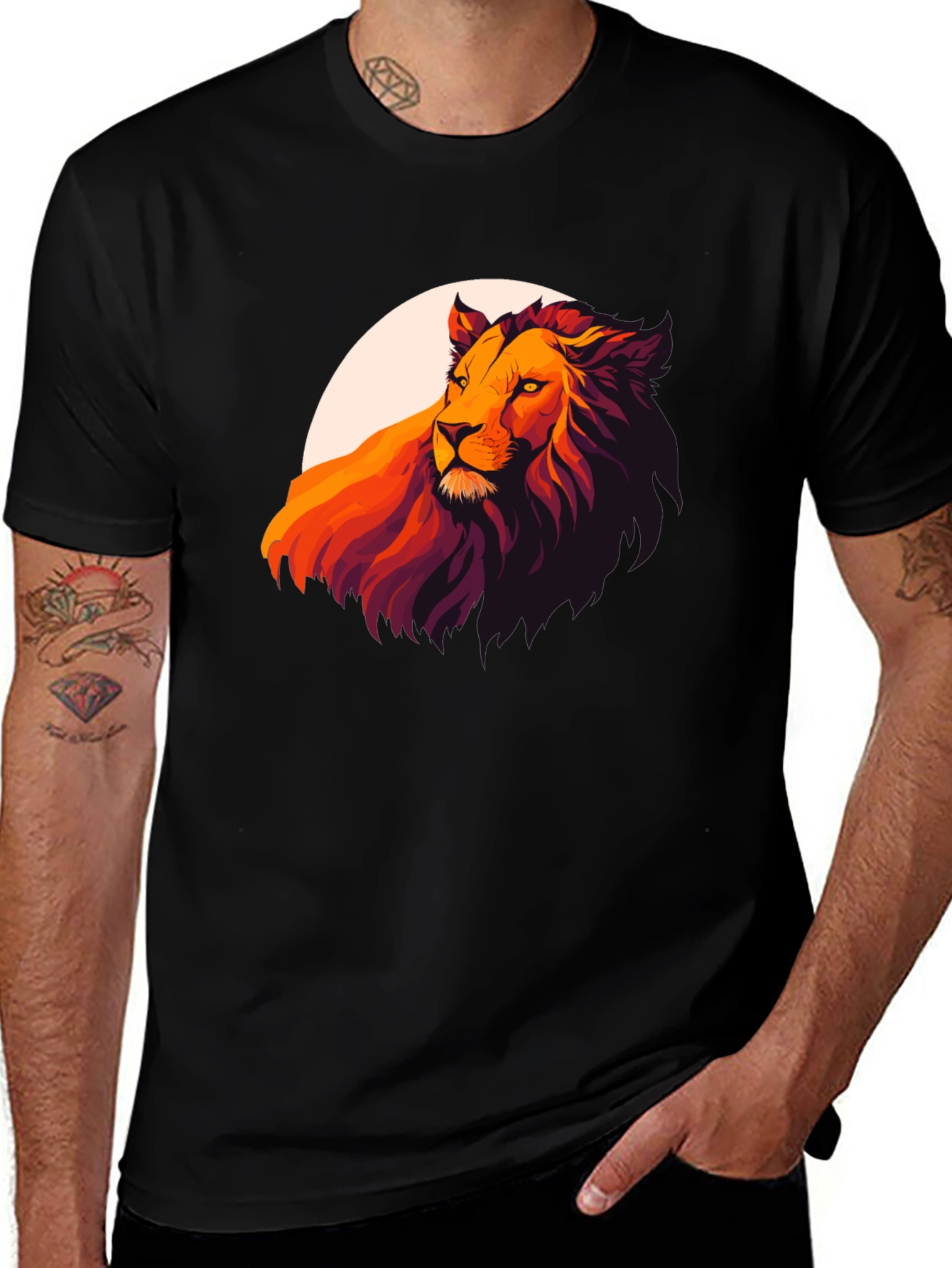 Variant 9 of Lion Graphic Tee - Bold Animal Print