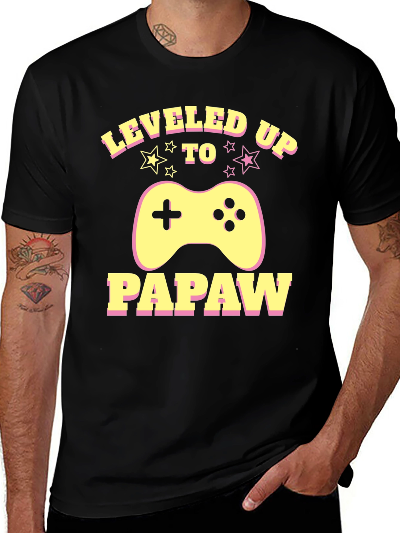 Variant 8 of Leveled Up to Papaw Gamer T-Shirt