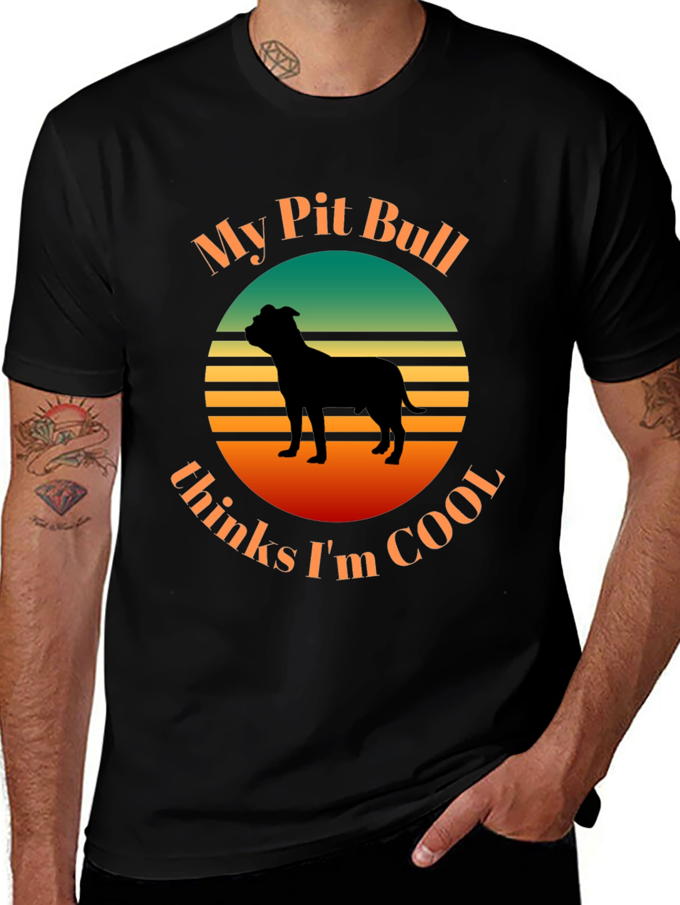 Variant 18 of Cool Pit Bull Graphic Tee