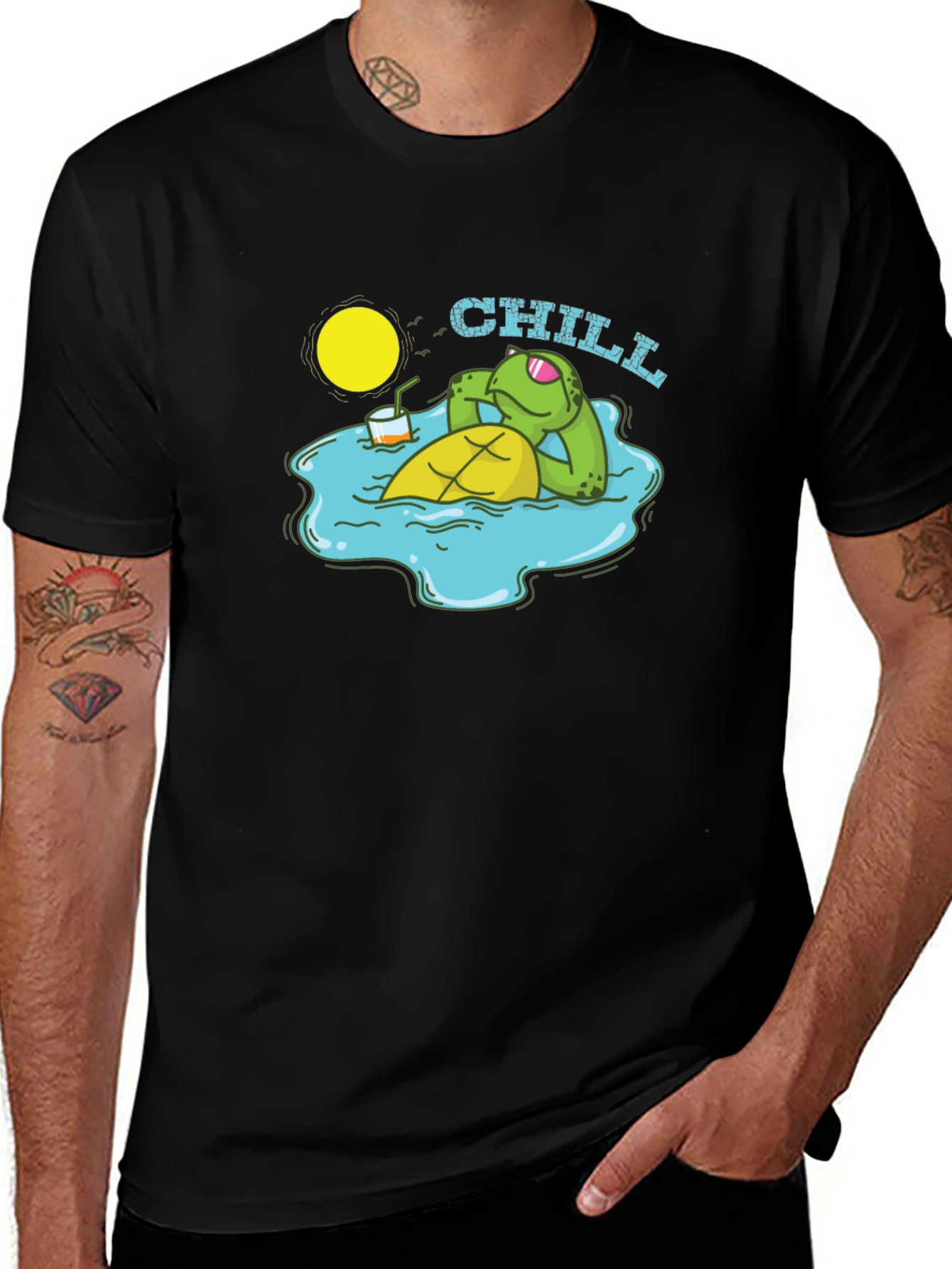 Variant 15 of Chill Turtle T-Shirt - Relaxed Summer Vibes