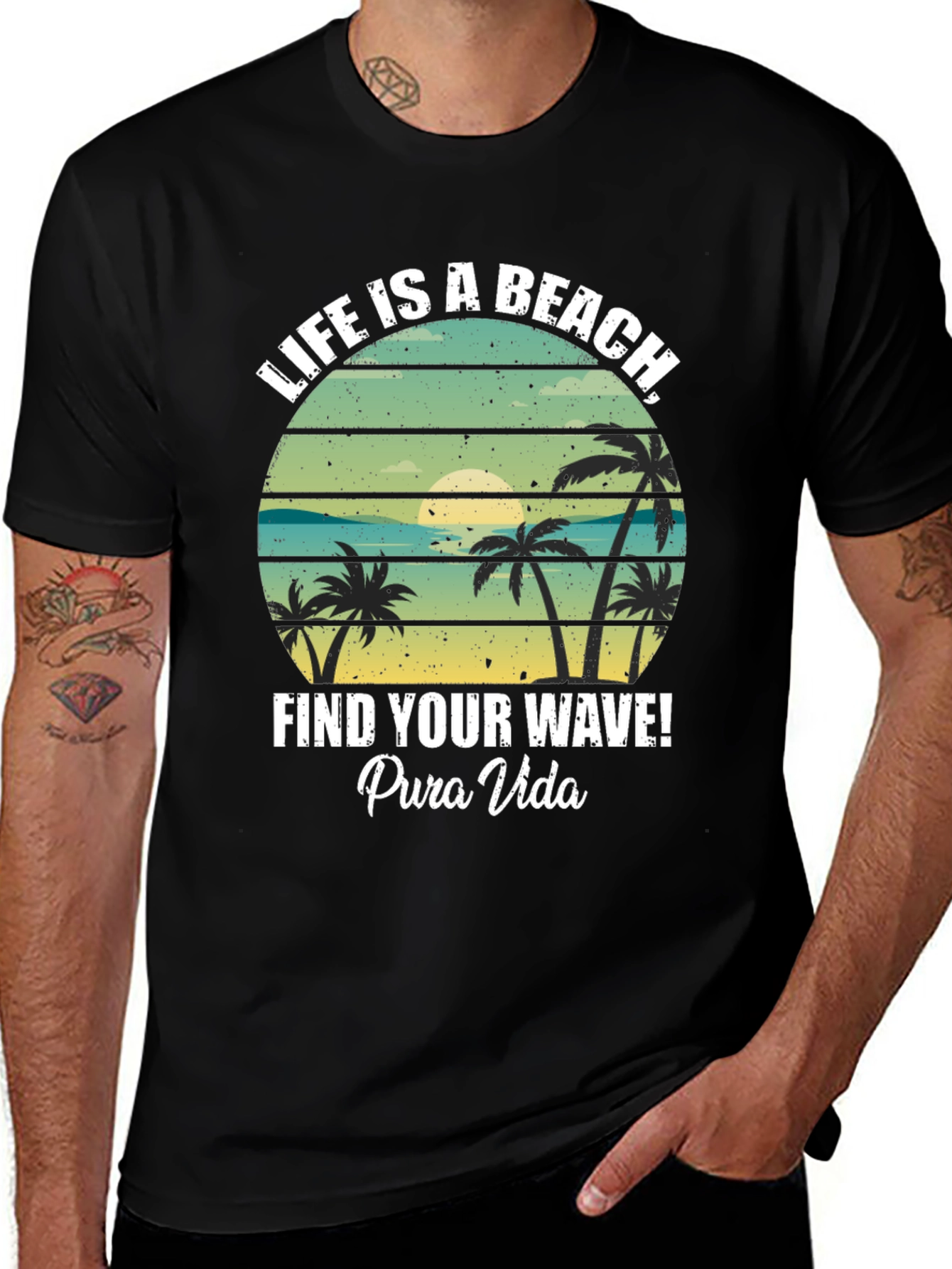 Variant 8 of Life is a Beach Pura Vida T-Shirt