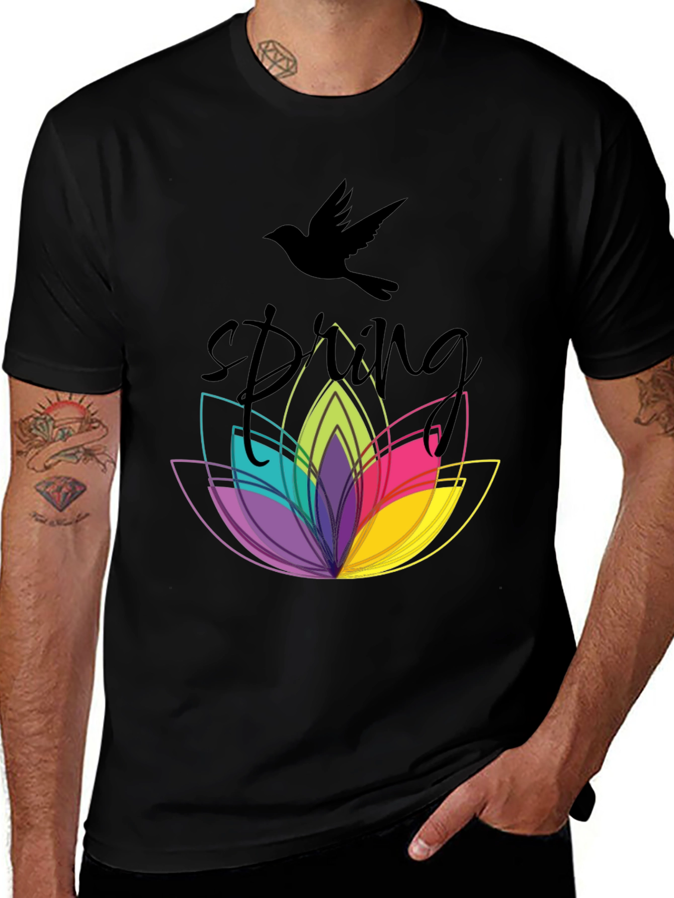 Variant 23 of Spring Bird Graphic T-Shirt - Nature Inspired