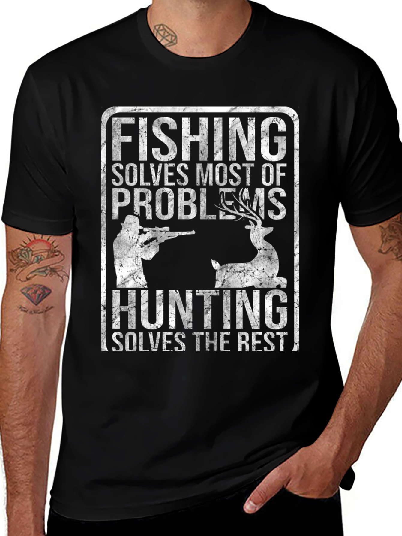 Variant 6 of Fishing and Hunting Graphic T-Shirt