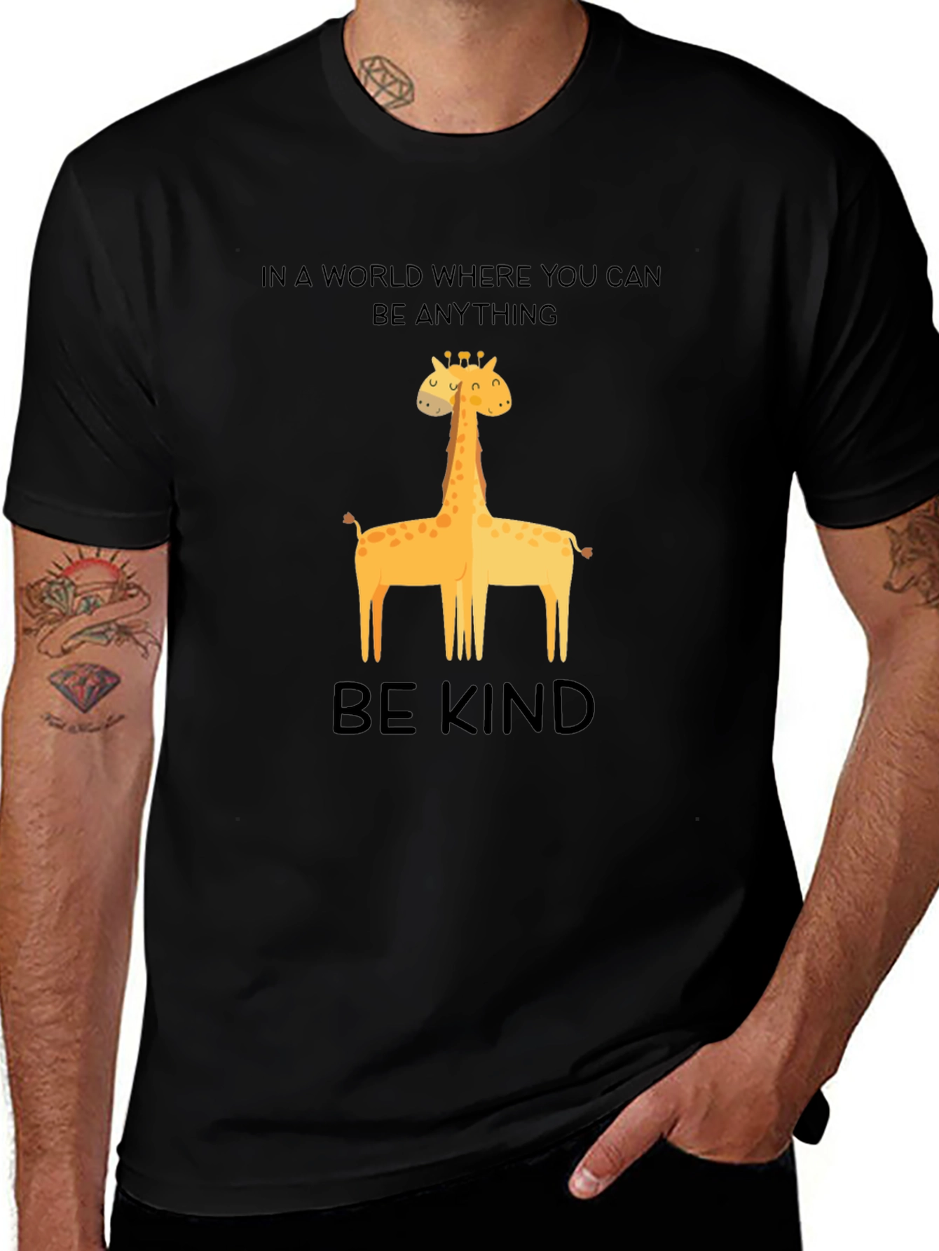 Variant 24 of Be Kind Giraffe T-Shirt - Unisex Crew Neck