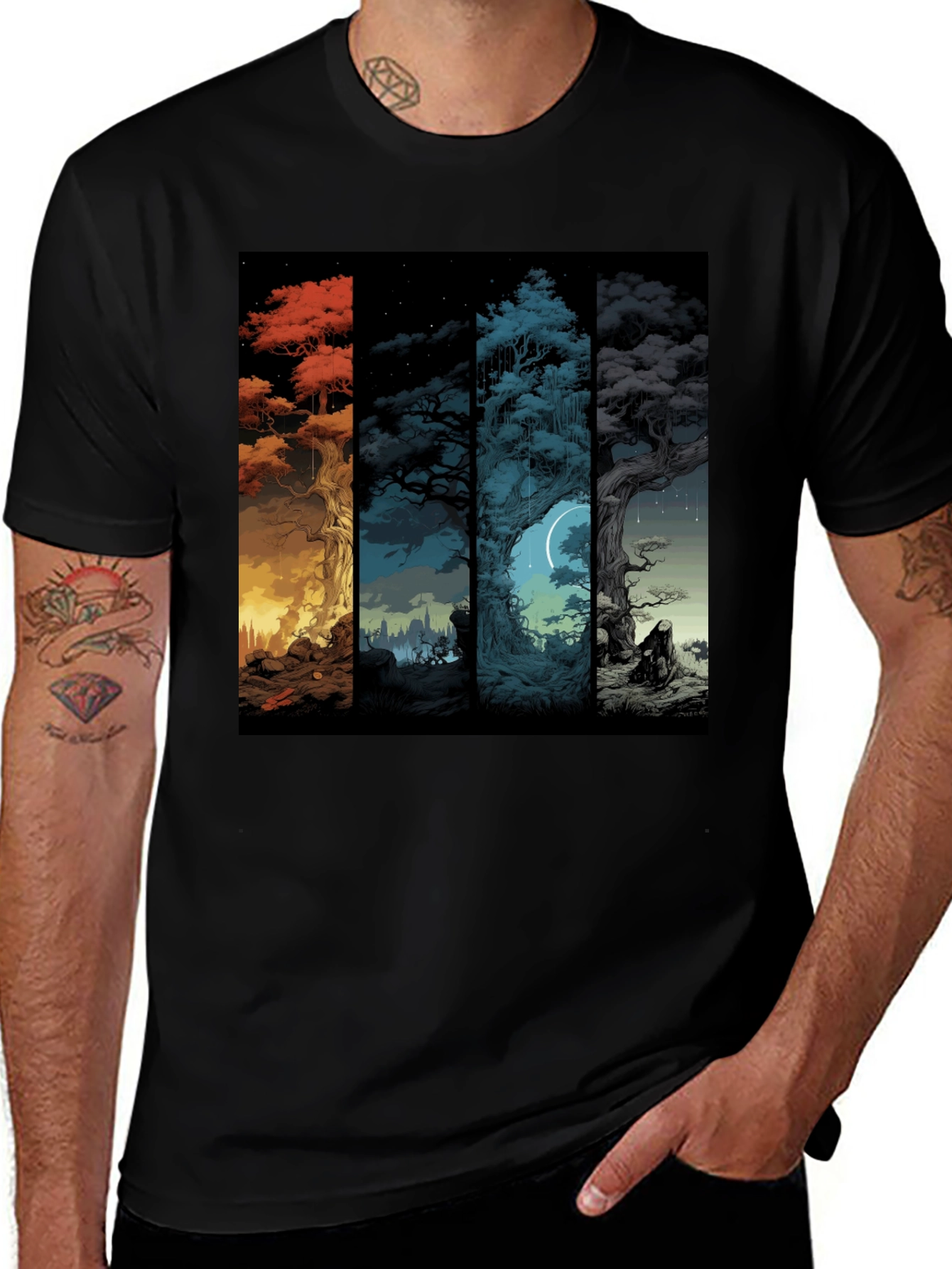 Variant 16 of Four Seasons Trees T-Shirt