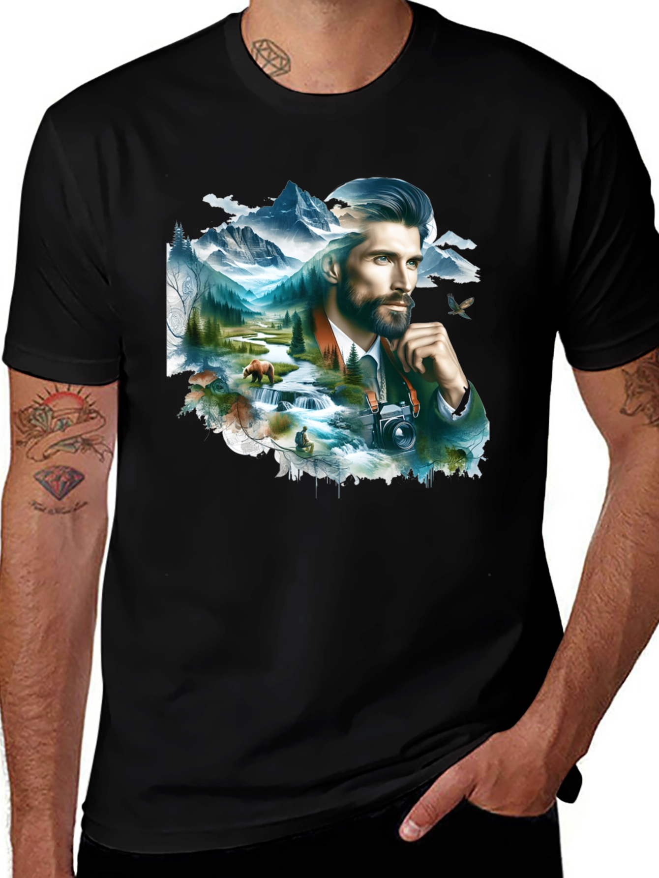 Variant 22 of Nature Photographer Graphic Tee - Artistic Design