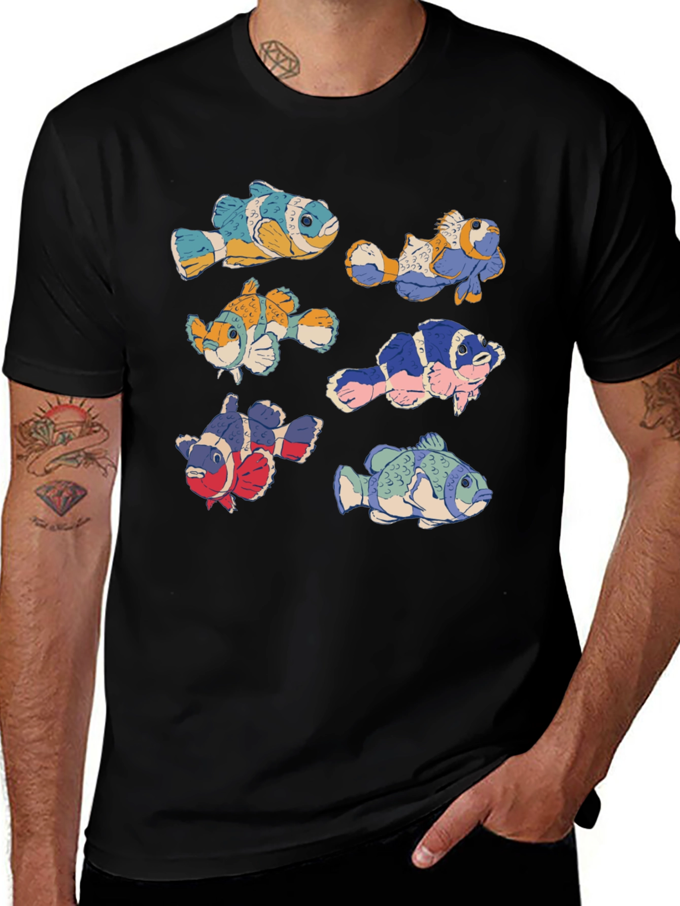 Variant 6 of Clownfish Graphic Tee - Quirky Fish Lover's T-Shirt
