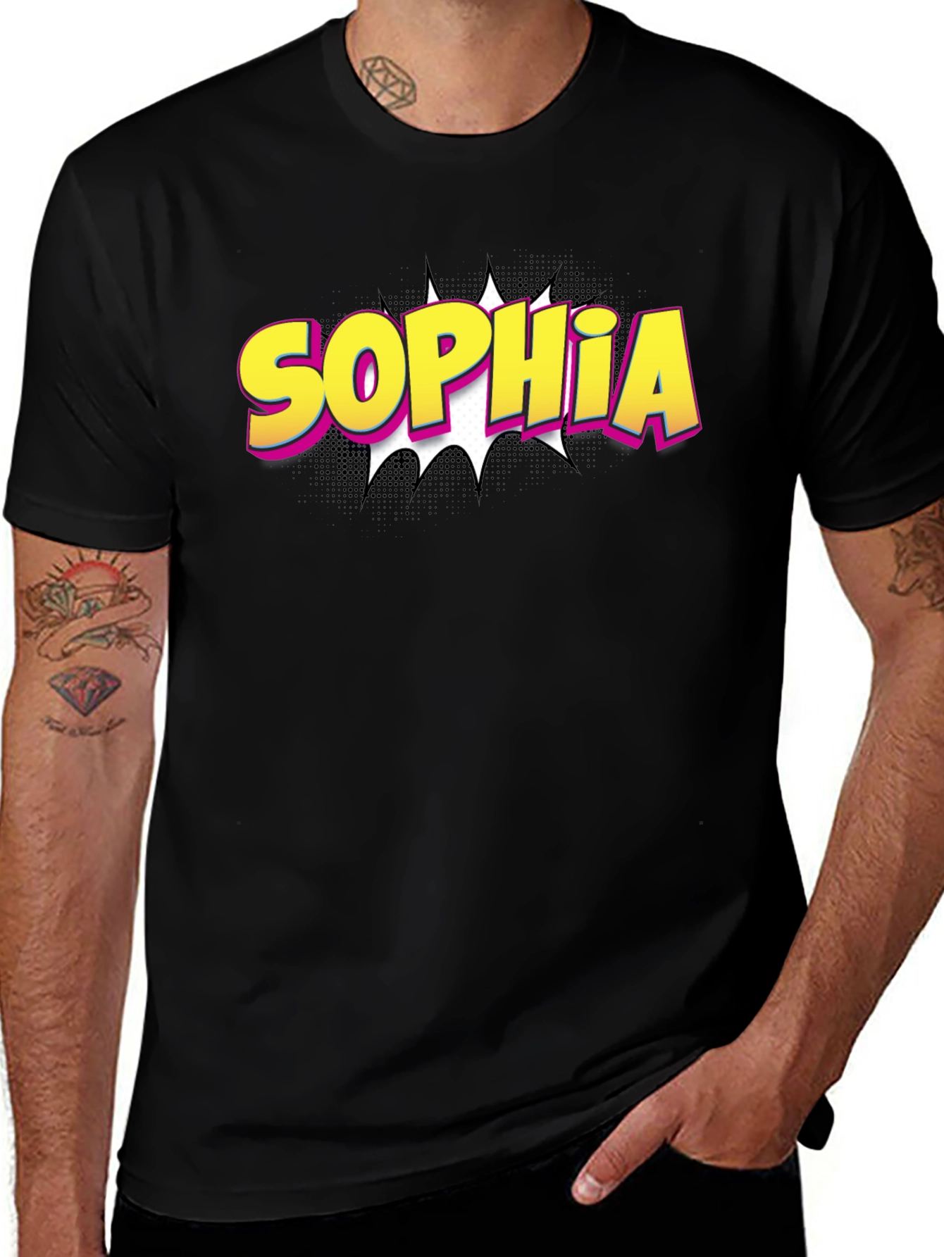 Personalized "Sophia" Comic-Style Graphic Tee