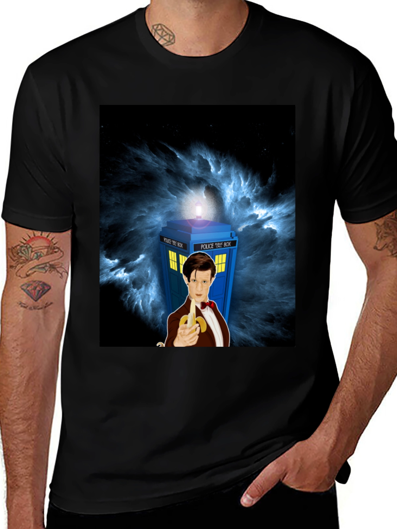 Doctor Who T-Shirt - Eleventh Doctor & Tardis Design