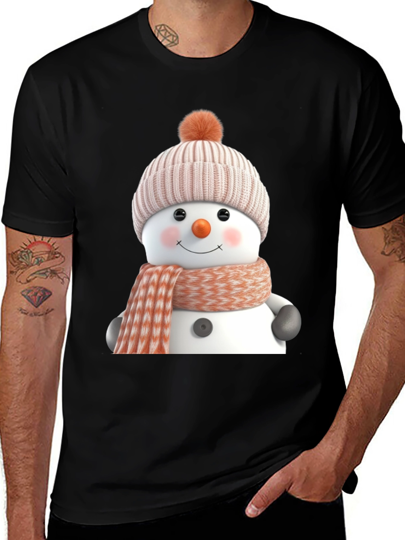 Festive Snowman Graphic Tee