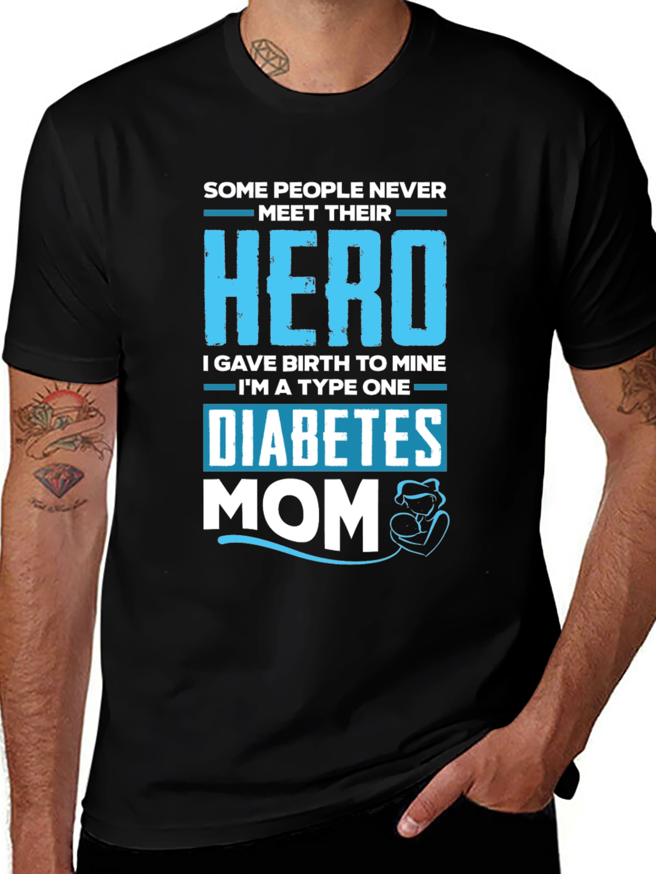 Diabetes Mom Hero T-Shirt: Type One Pride