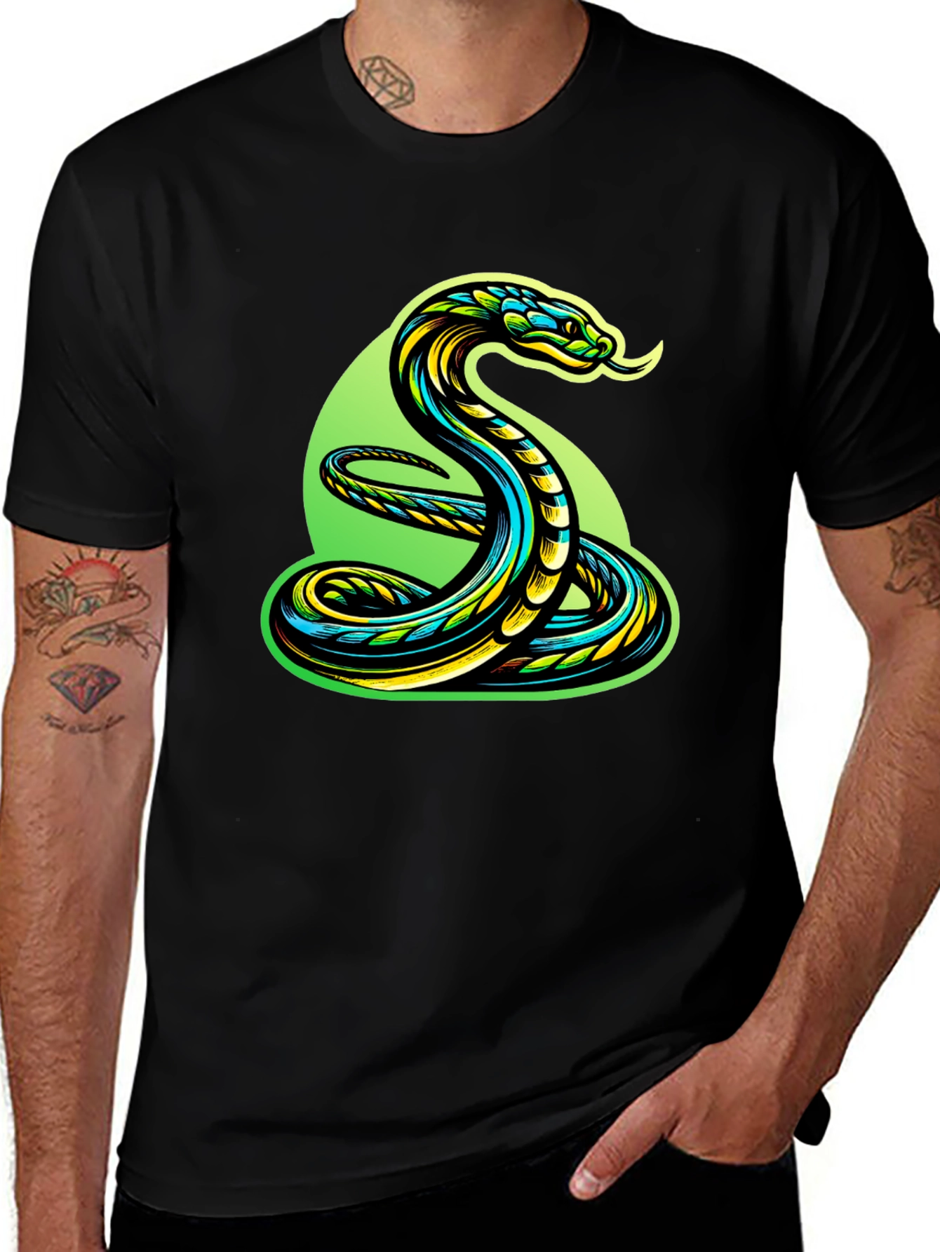 Variant 11 of Snake Graphic Tee - Vibrant & Stylish