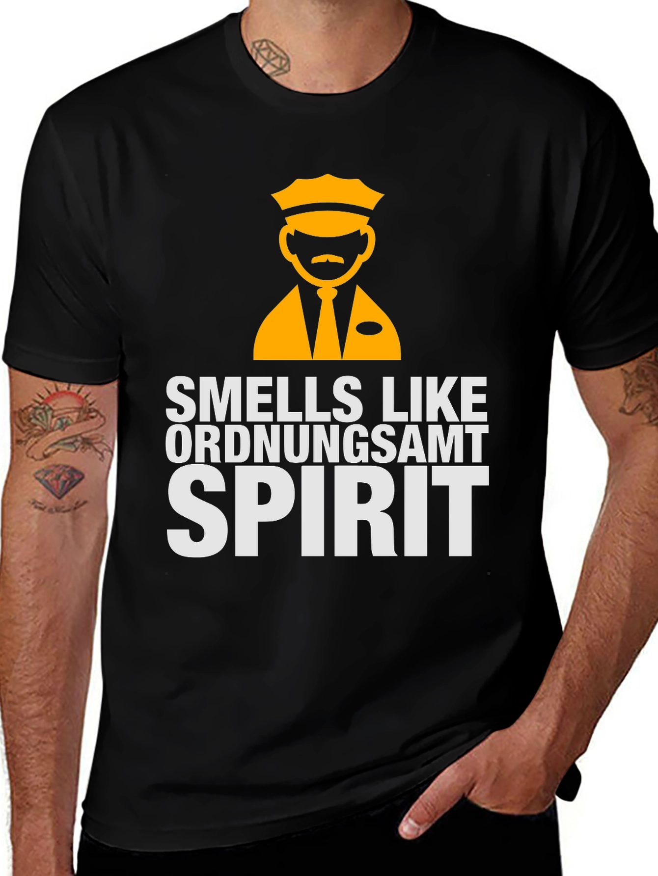 Variant 11 of Smells Like Ordnungsamt Spirit Black T-Shirt