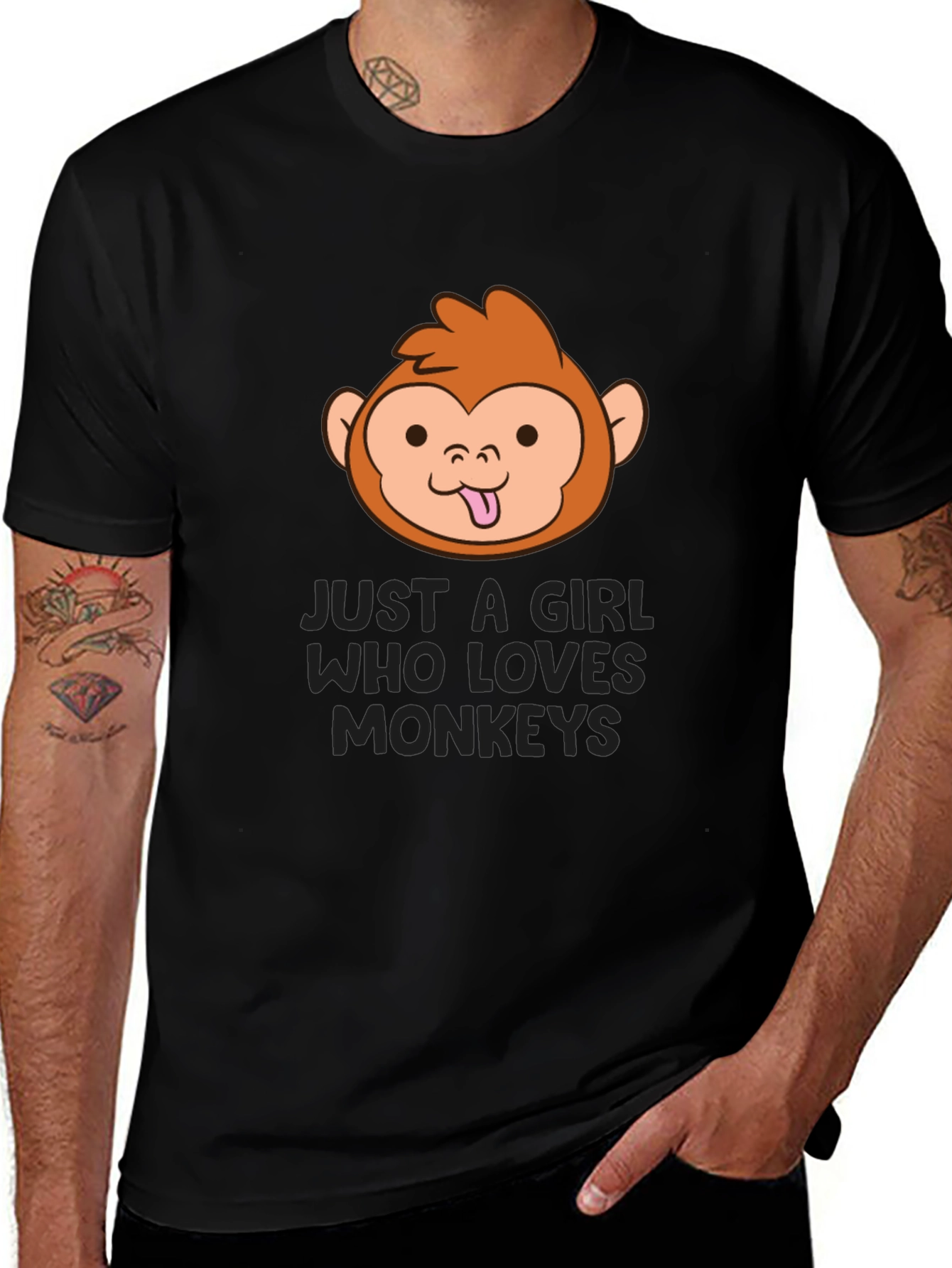Variant 13 of Just a Girl Who Loves Monkeys T-Shirt