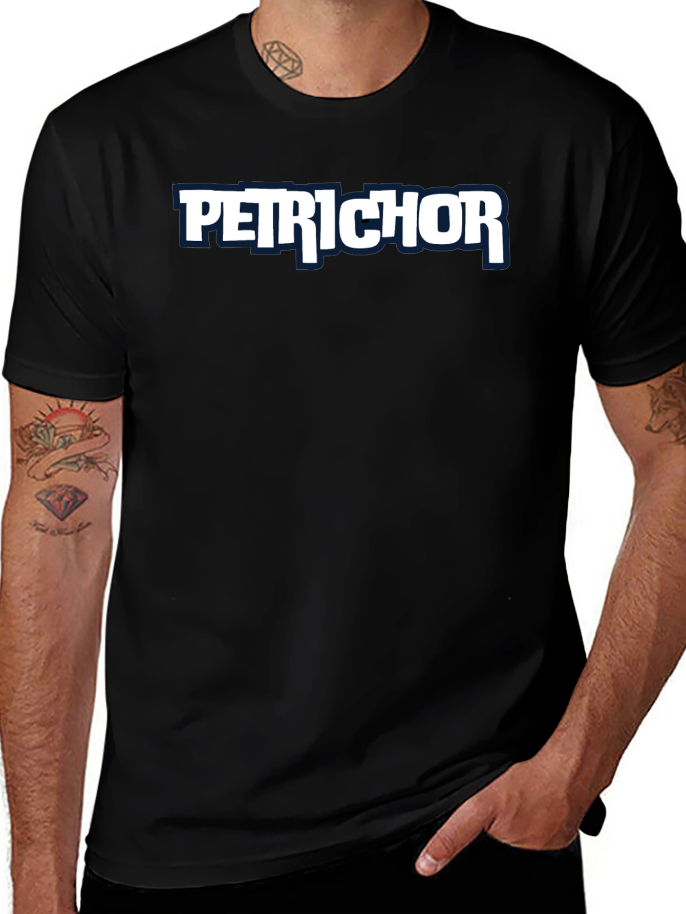 Petrichor Graphic Tee - Black Short Sleeve T-Shirt