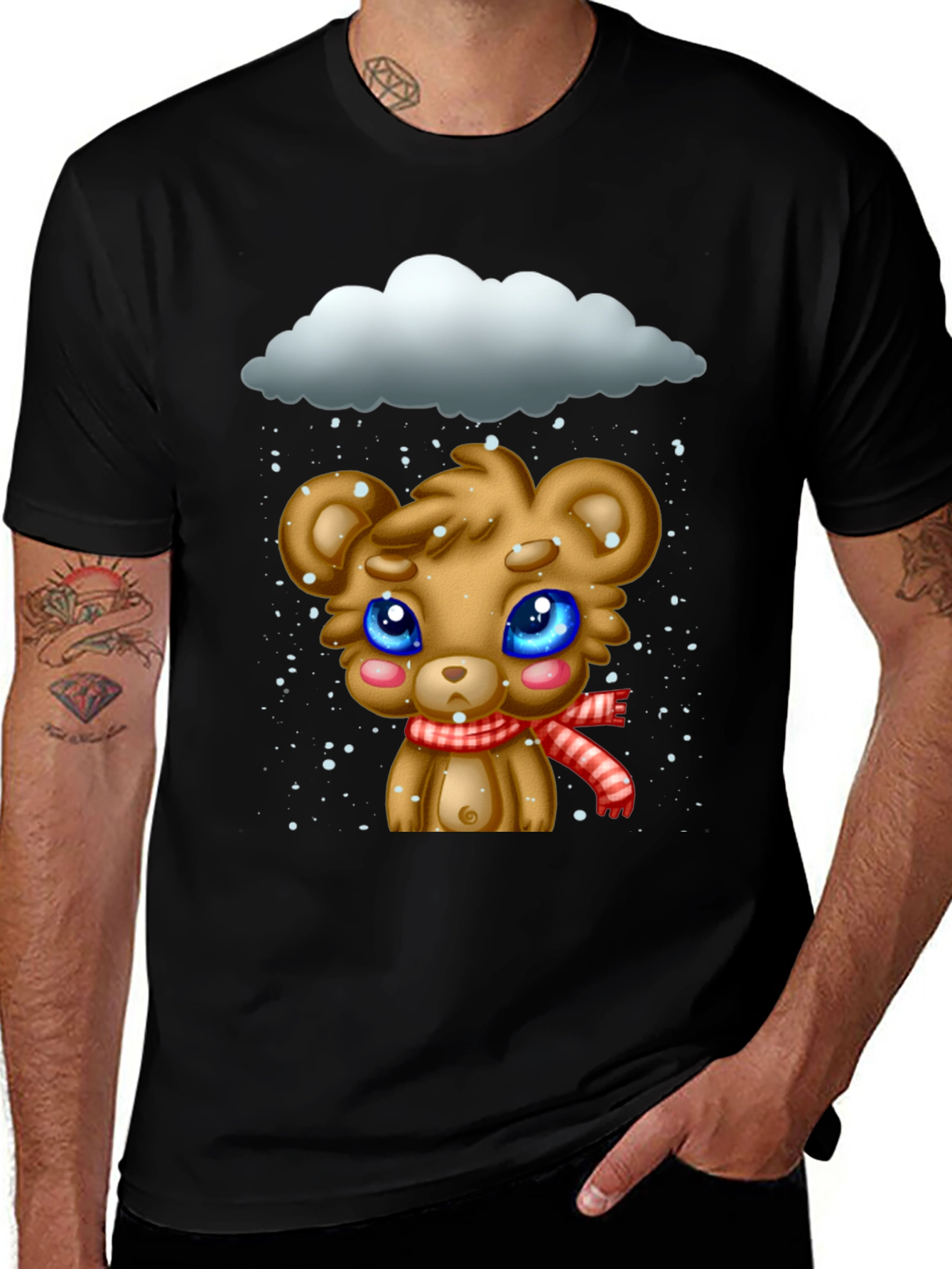 Variant 30 of Cute Bear in Snow Graphic T-Shirt