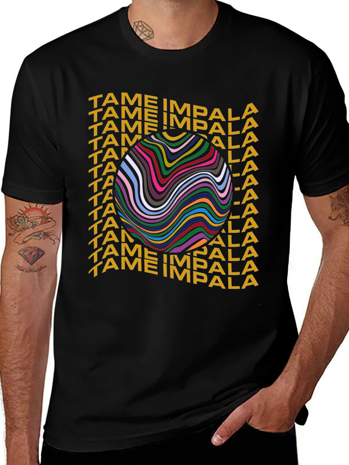 Variant 15 of Tame Impala Graphic Print Black T-Shirt