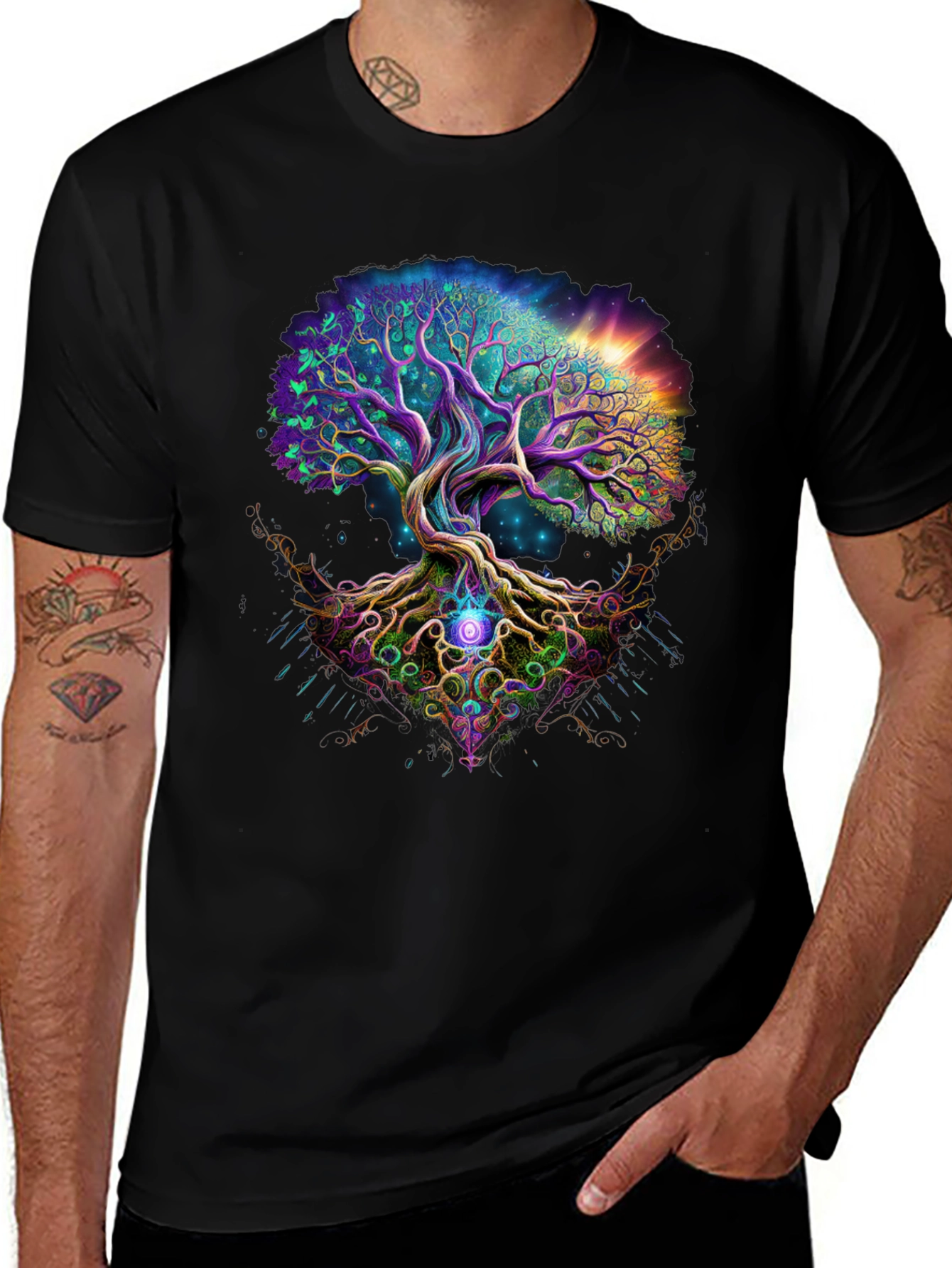 Tree of Life Graphic Tee - Mystical Design