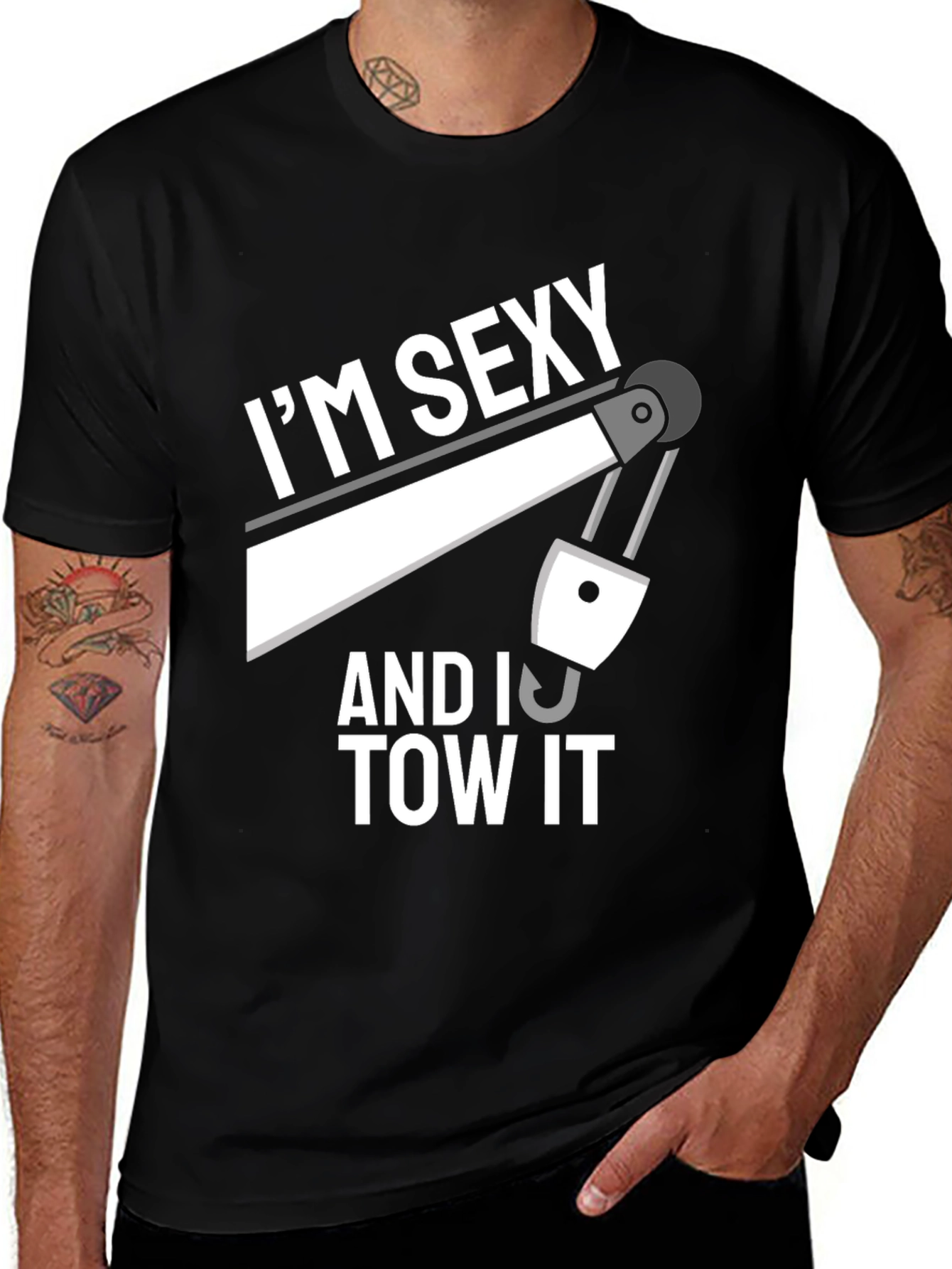 Variant 28 of I'm Sexy and I Tow It - Novelty Graphic T-Shirt