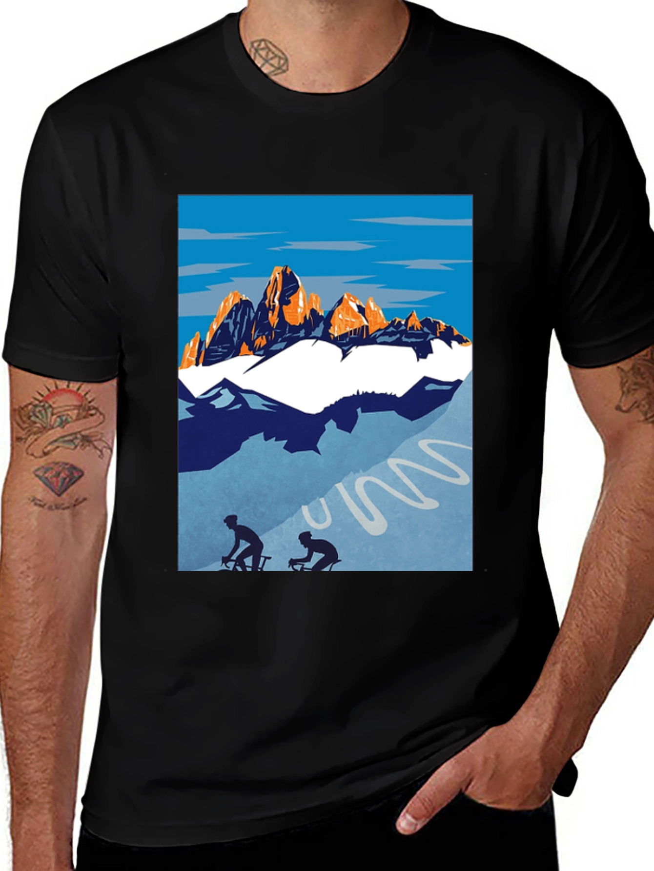 Variant 18 of Mountain Biking Graphic Tee - Adventure Shirt