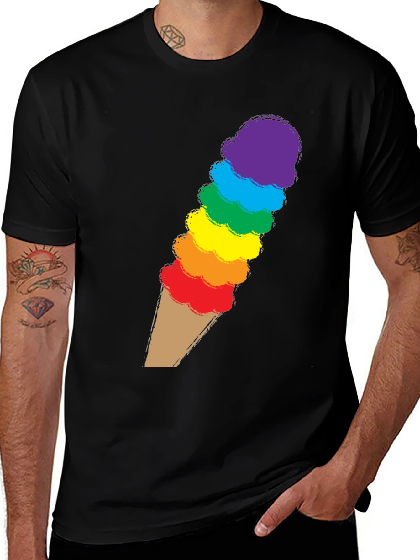 Variant 23 of Rainbow Ice Cream T-Shirt