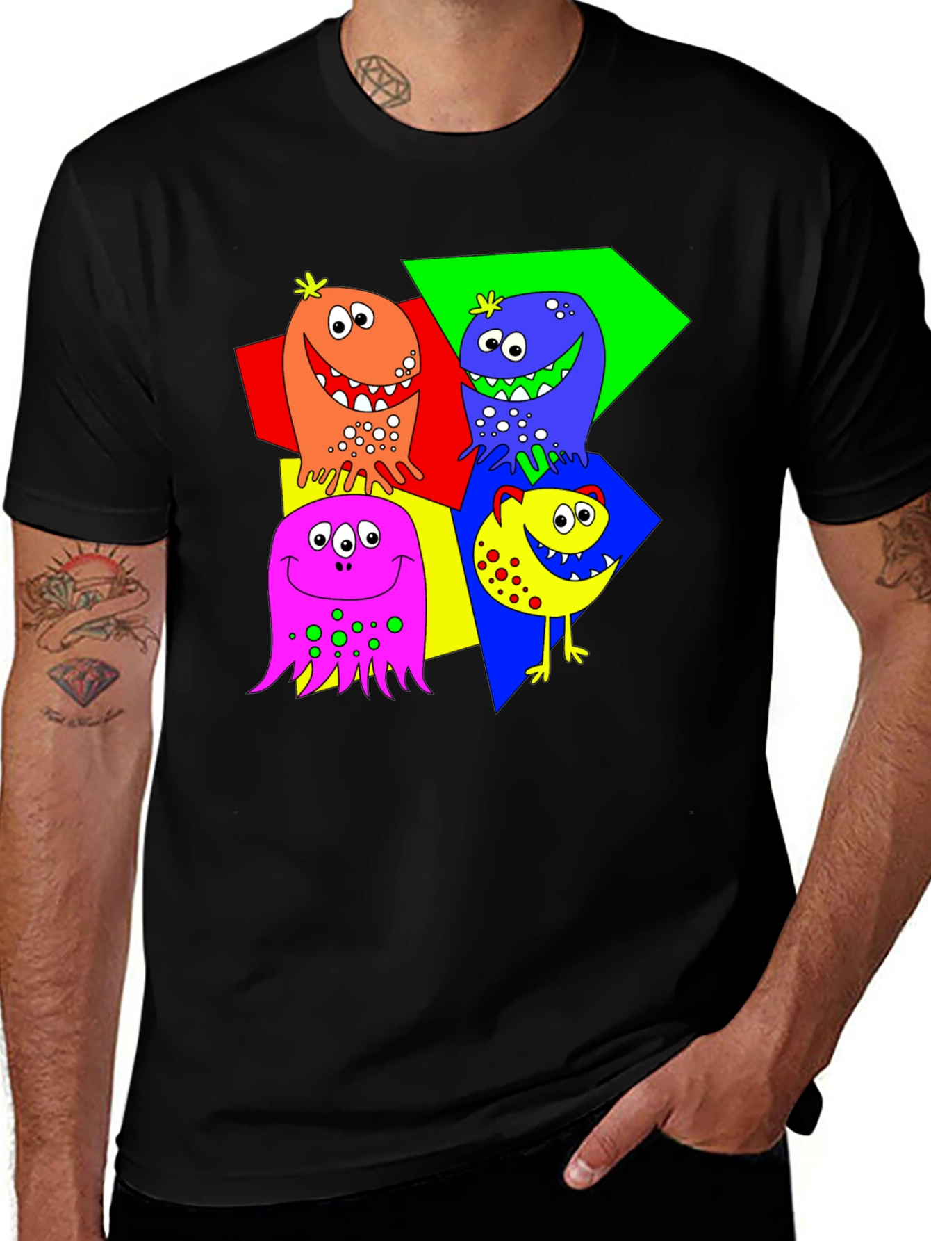 Variant 6 of Monster Graphic T-Shirt - Funky Cartoon Tee