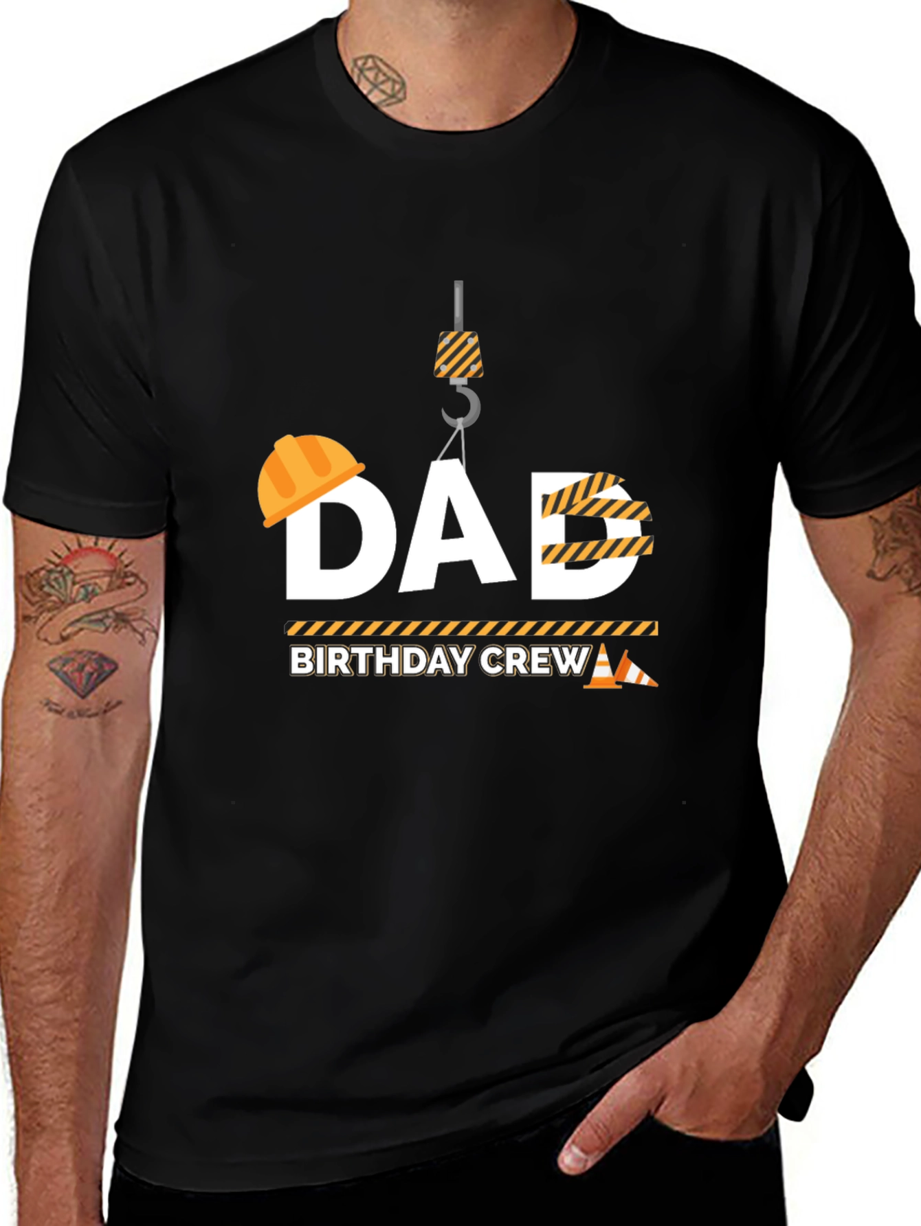 Variant 16 of Dad Birthday Crew Construction T-Shirt