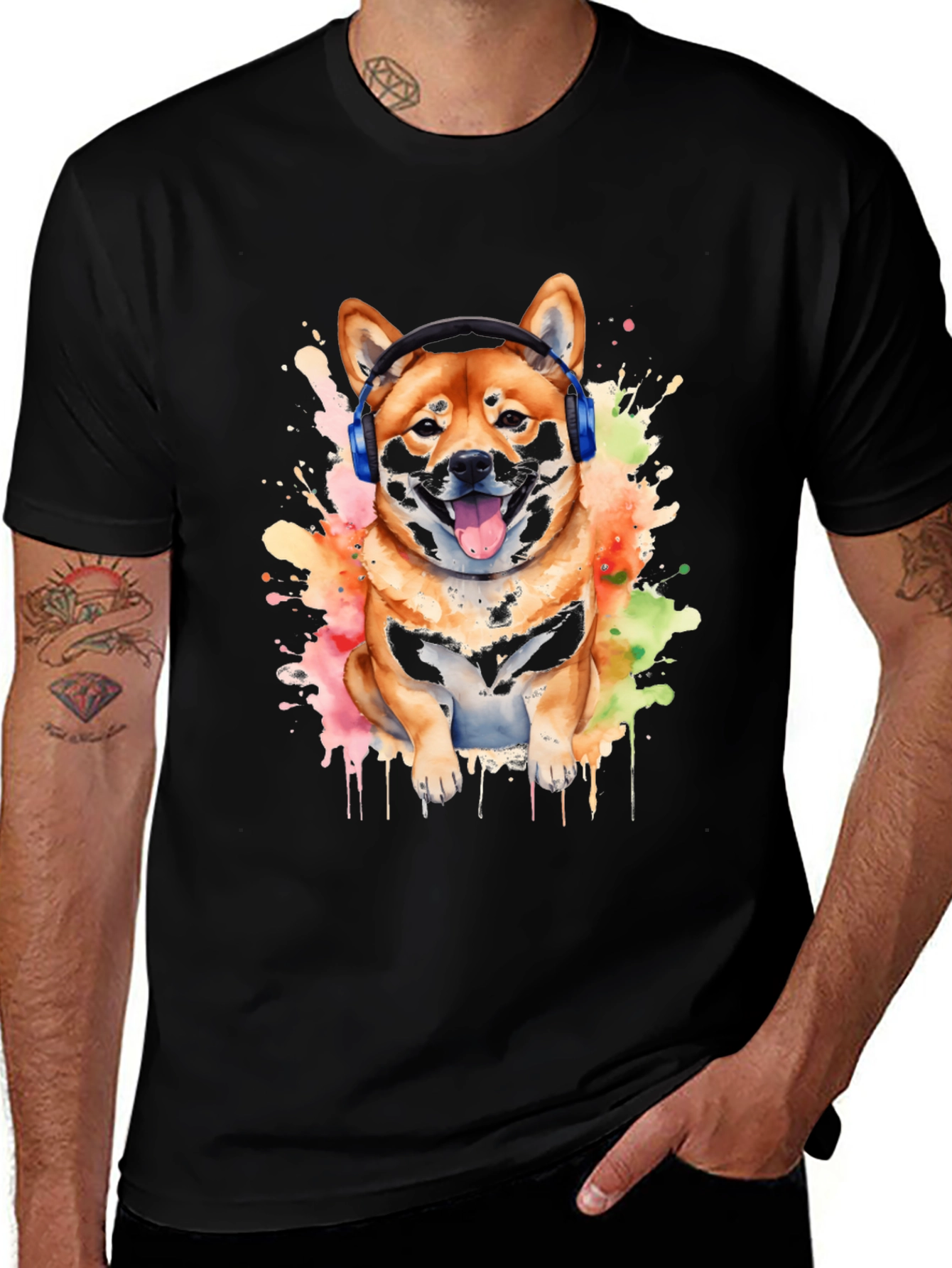 Variant 11 of Shiba Inu DJ Men's Graphic Tee