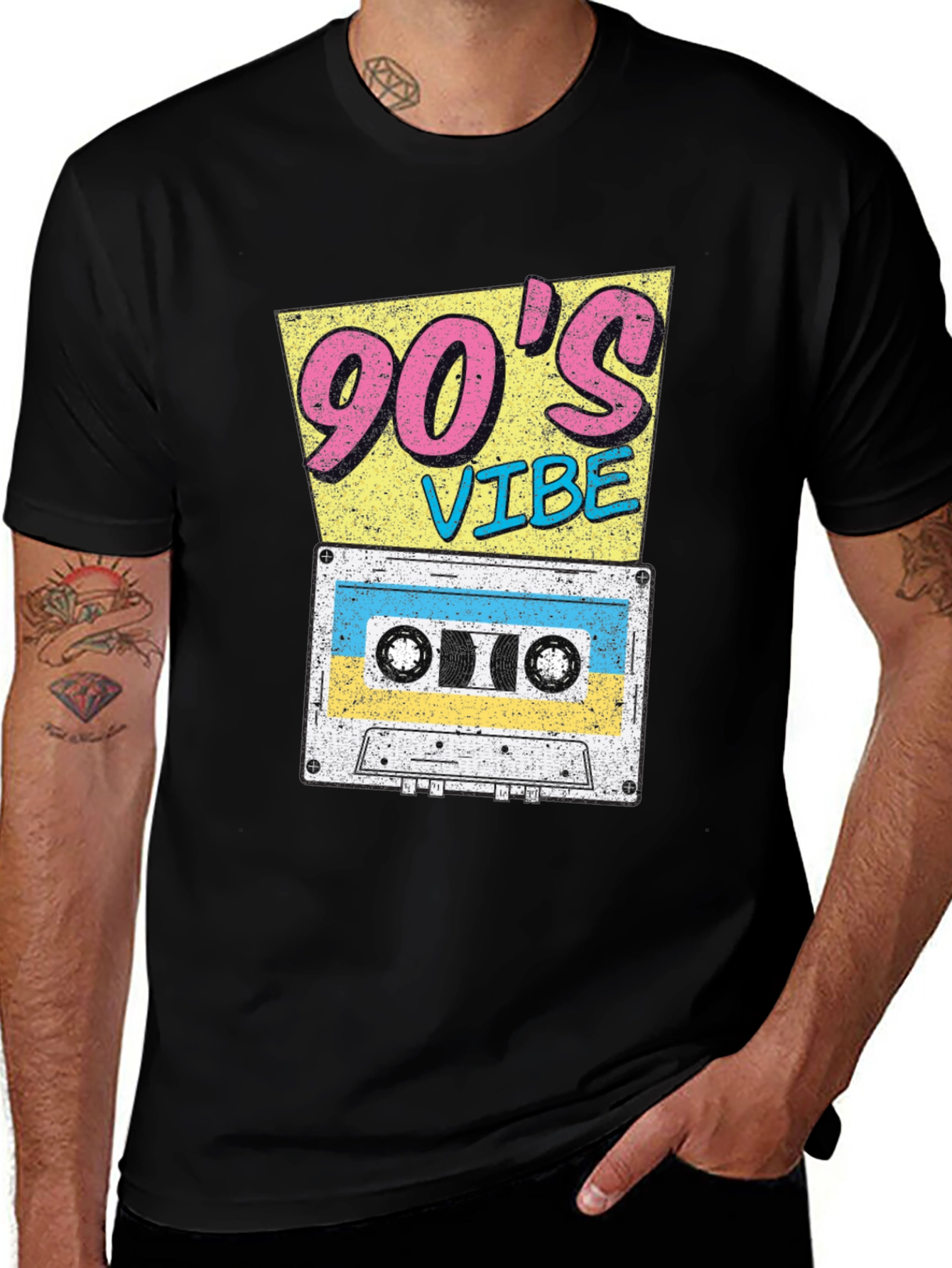 Variant 23 of 90's Vibe Retro Cassette Tape T-Shirt